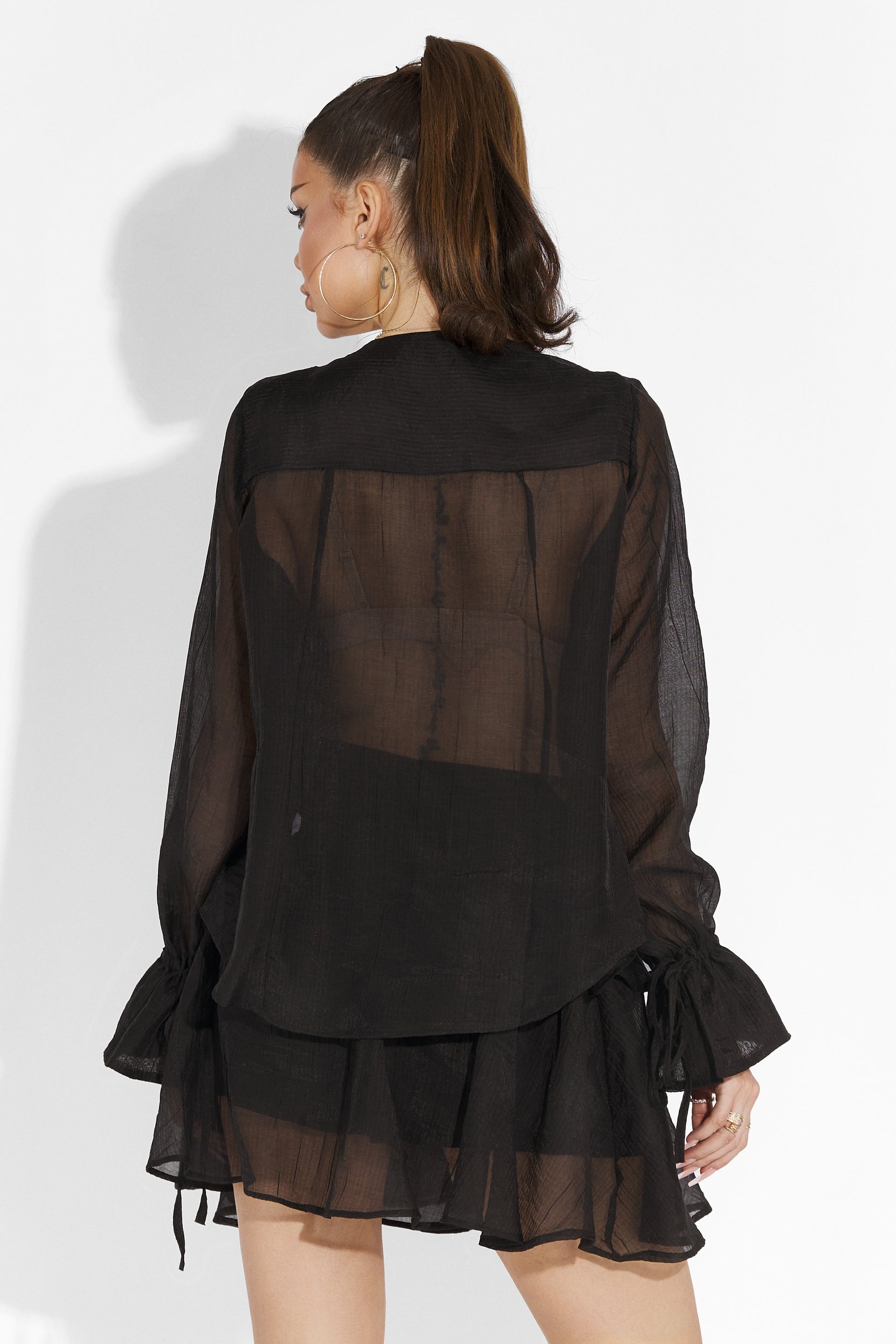 Sabryna Bogas Black Trouser Skirt Set