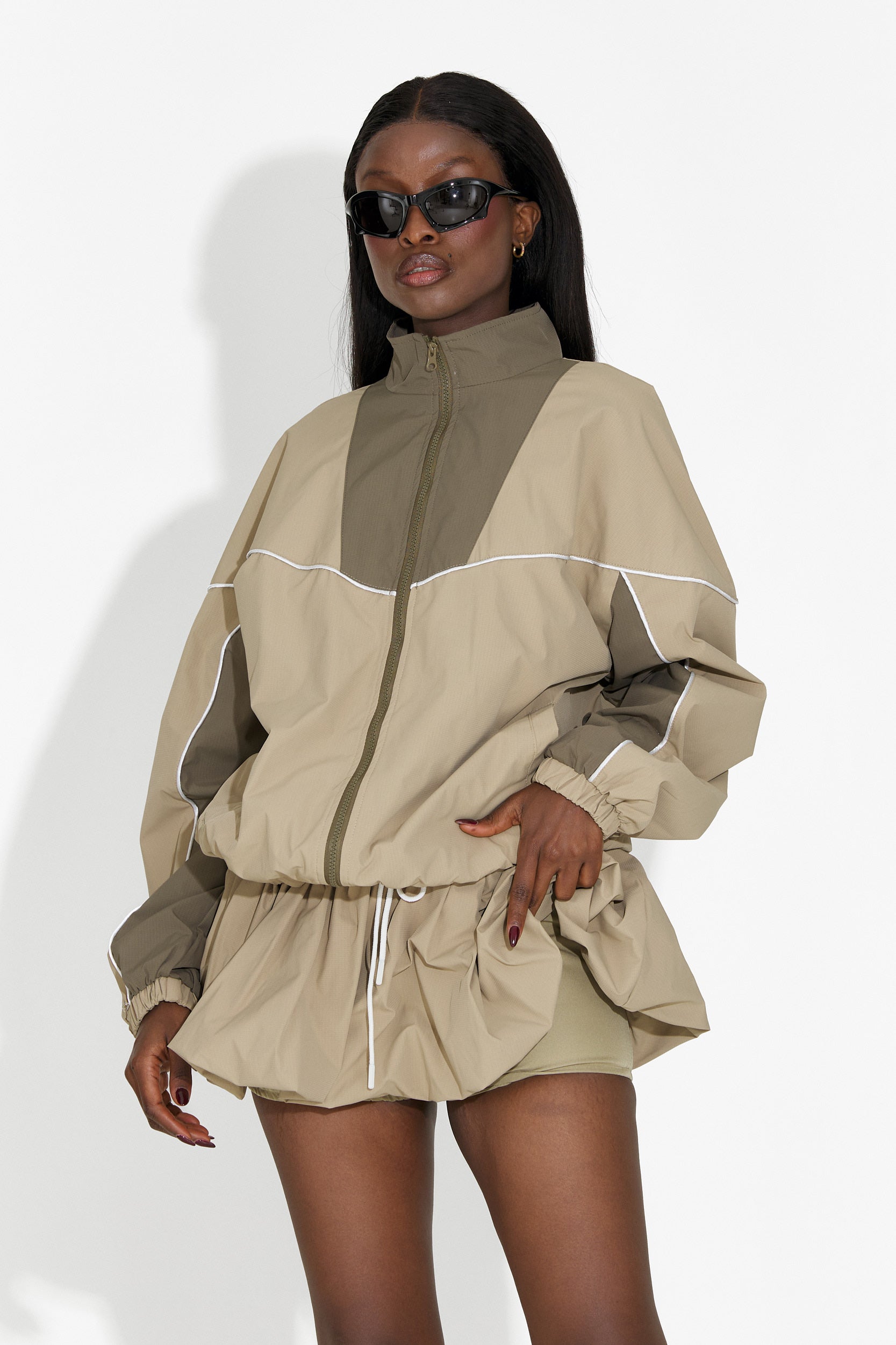 Selmira Bogas Beige Skirt Suit