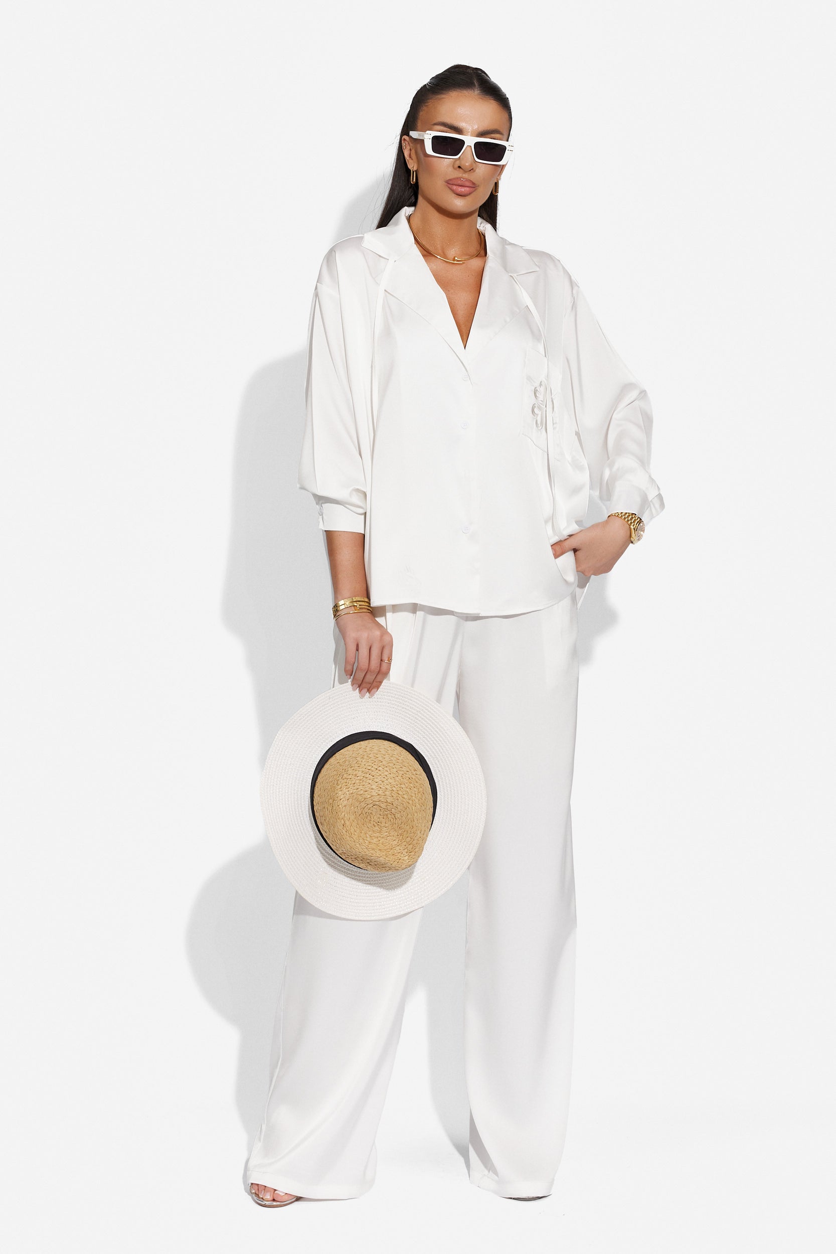 Nikanor Bogas White Pants Suit