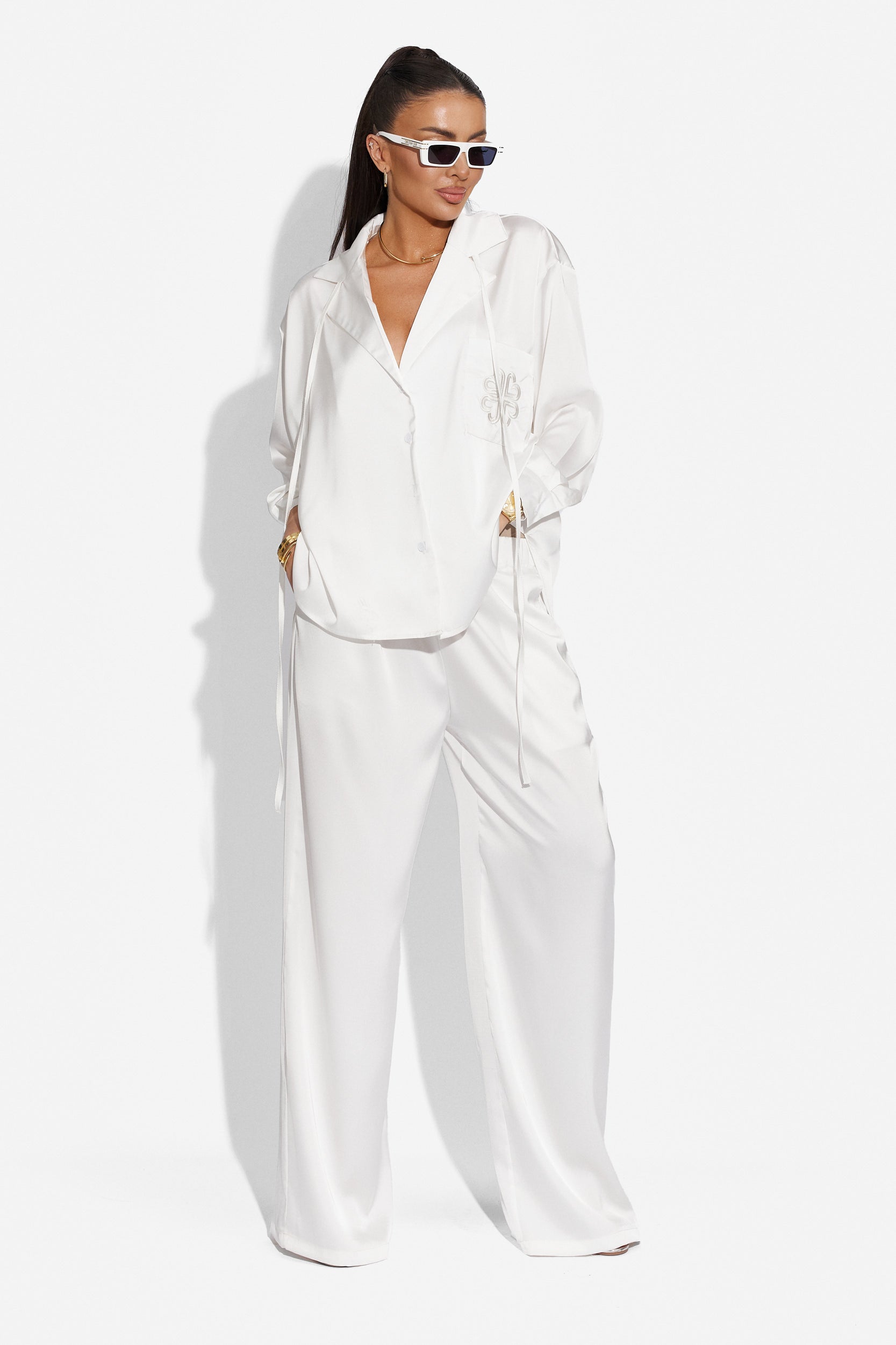 Nikanor Bogas White Pants Suit