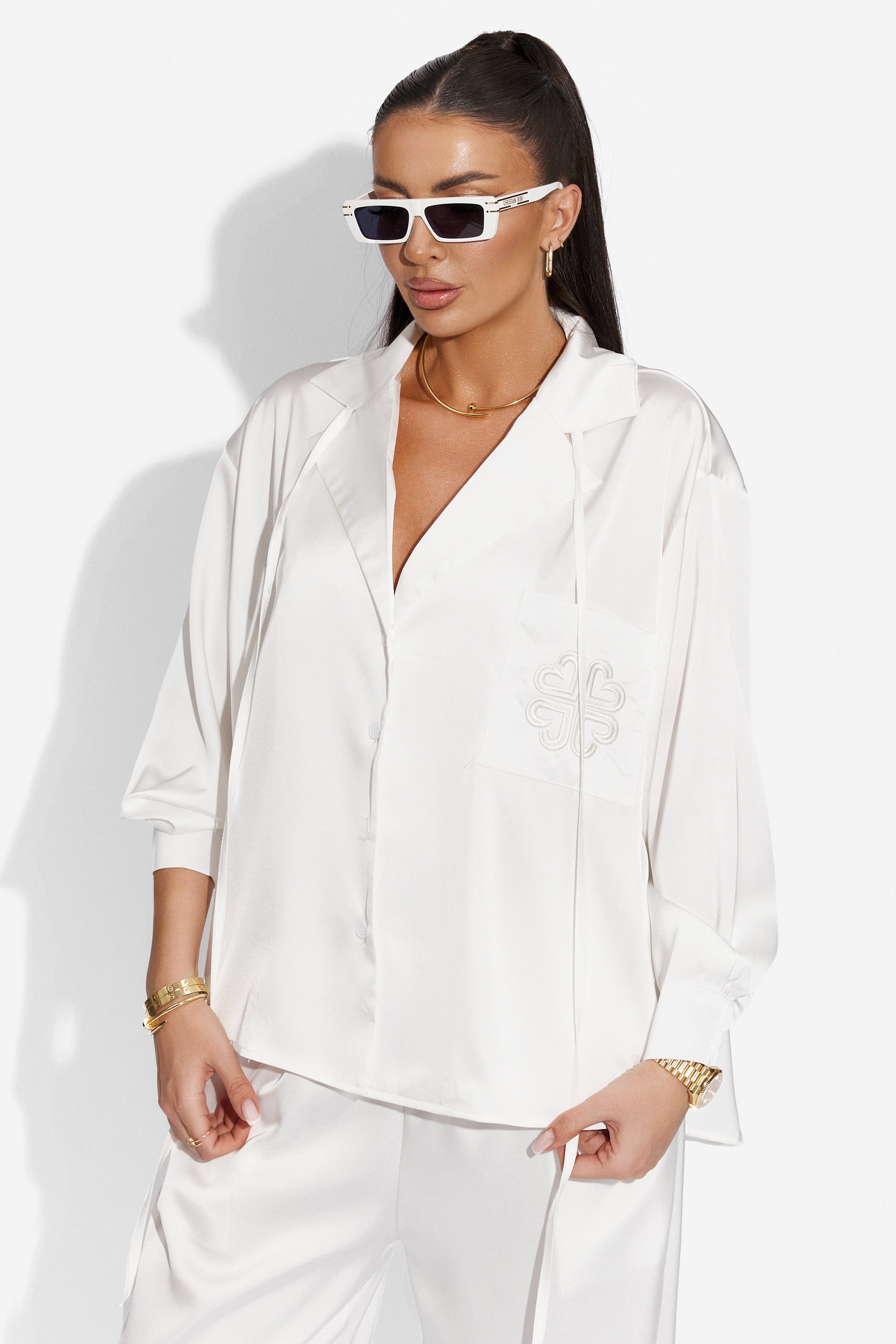 Nikanor Bogas White Pants Suit