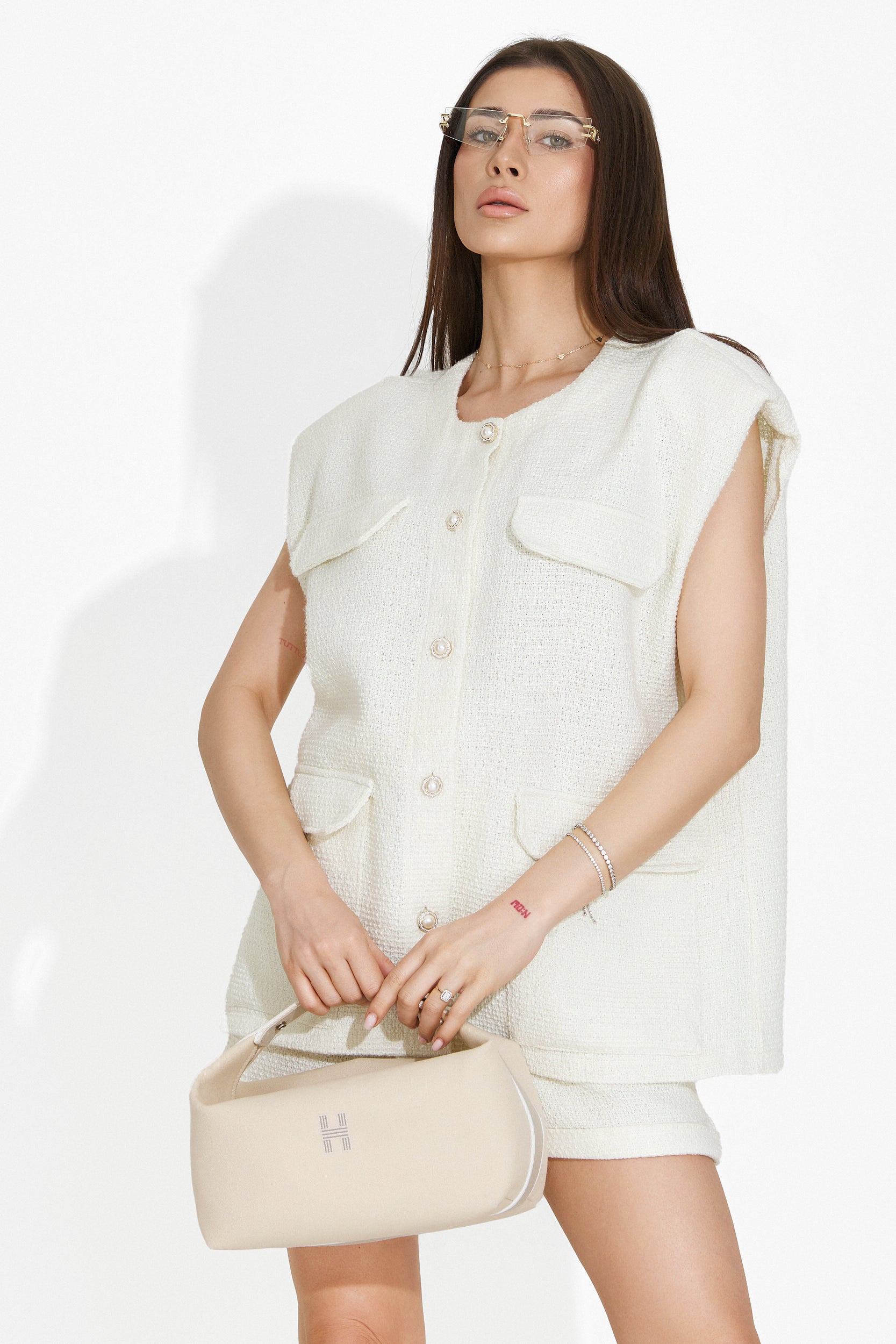 Ramonita Bogas Beige Pants Suit