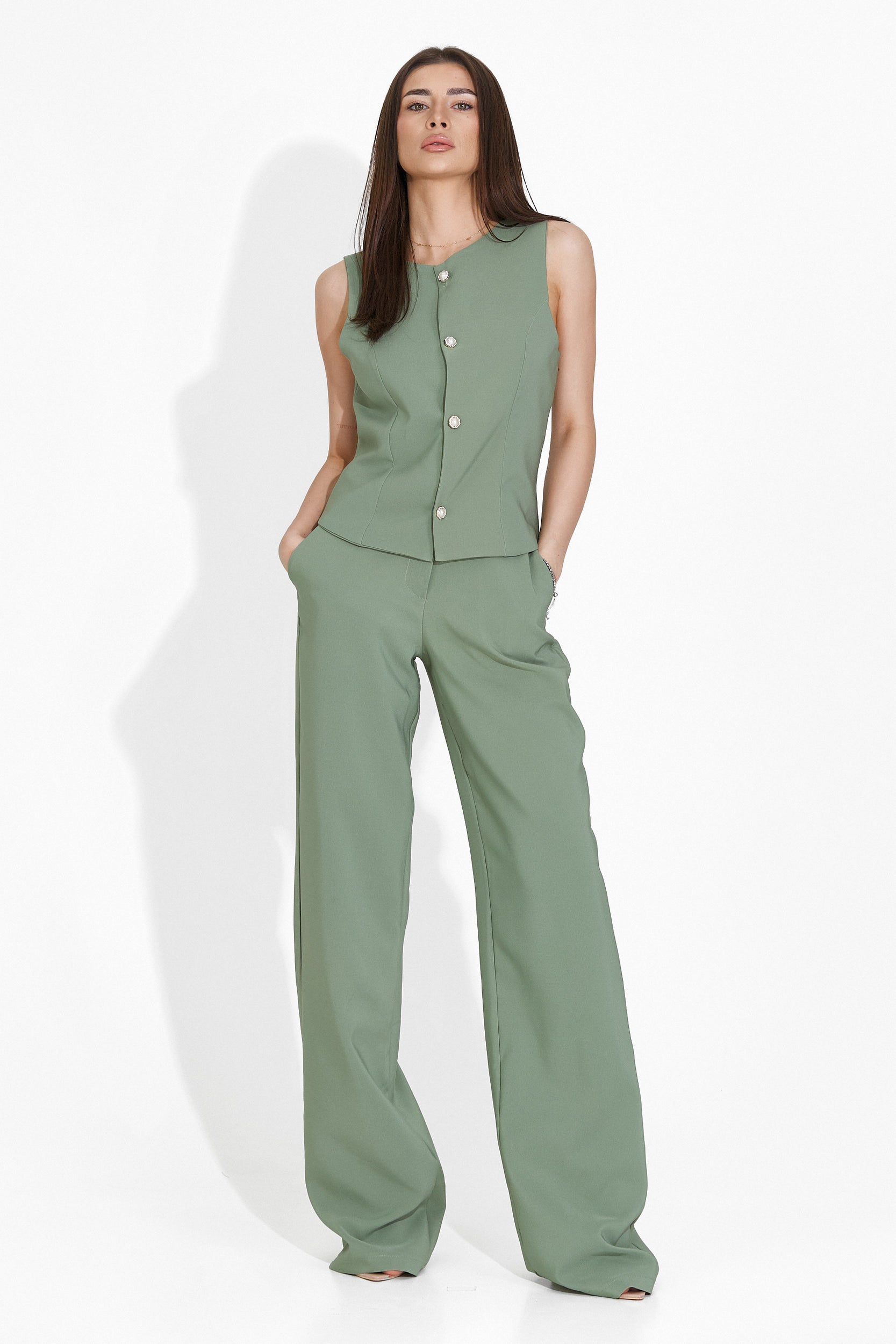 Barnysa Bogas Green Women's Pantsuit