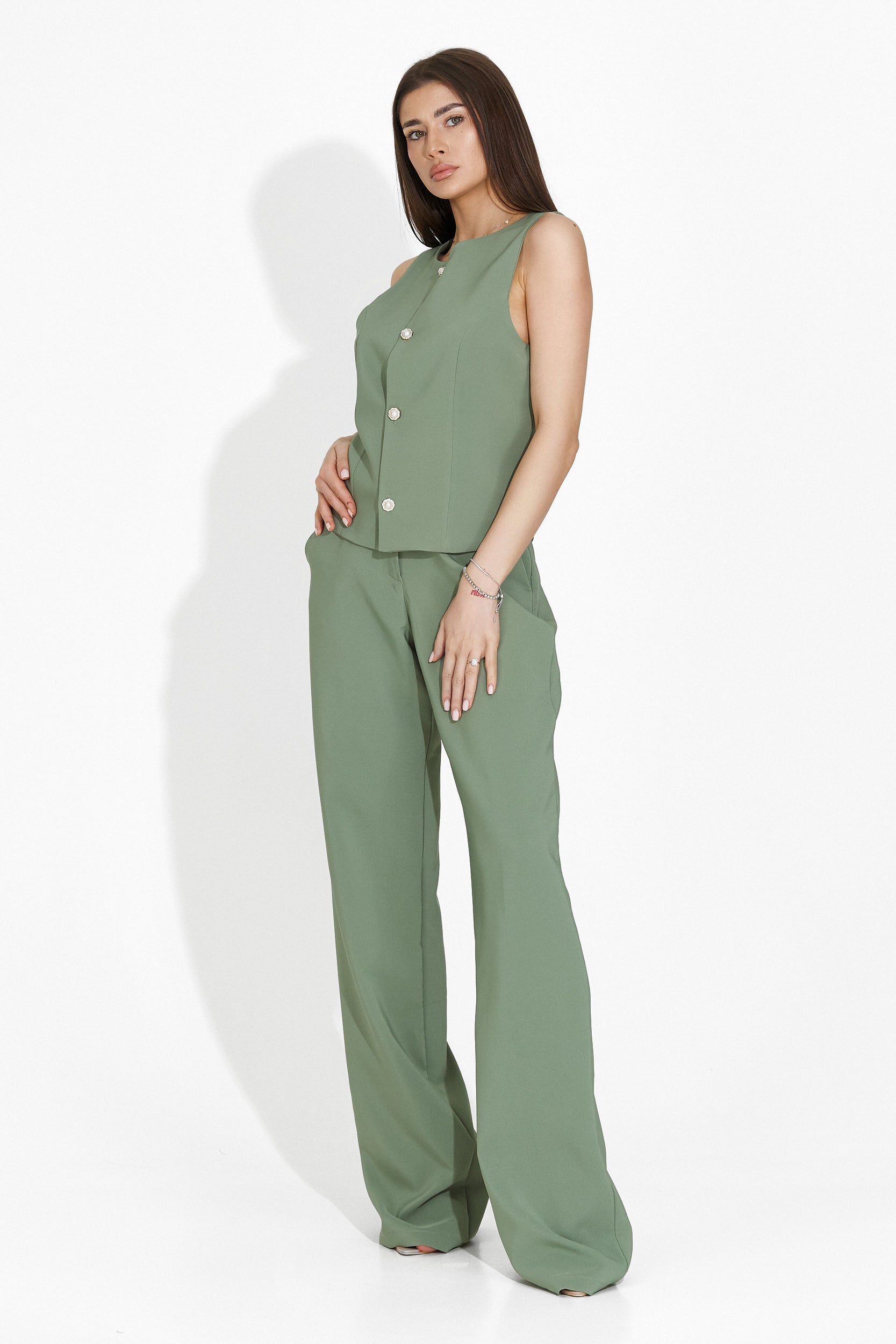 Barnysa Bogas Green Women's Pantsuit