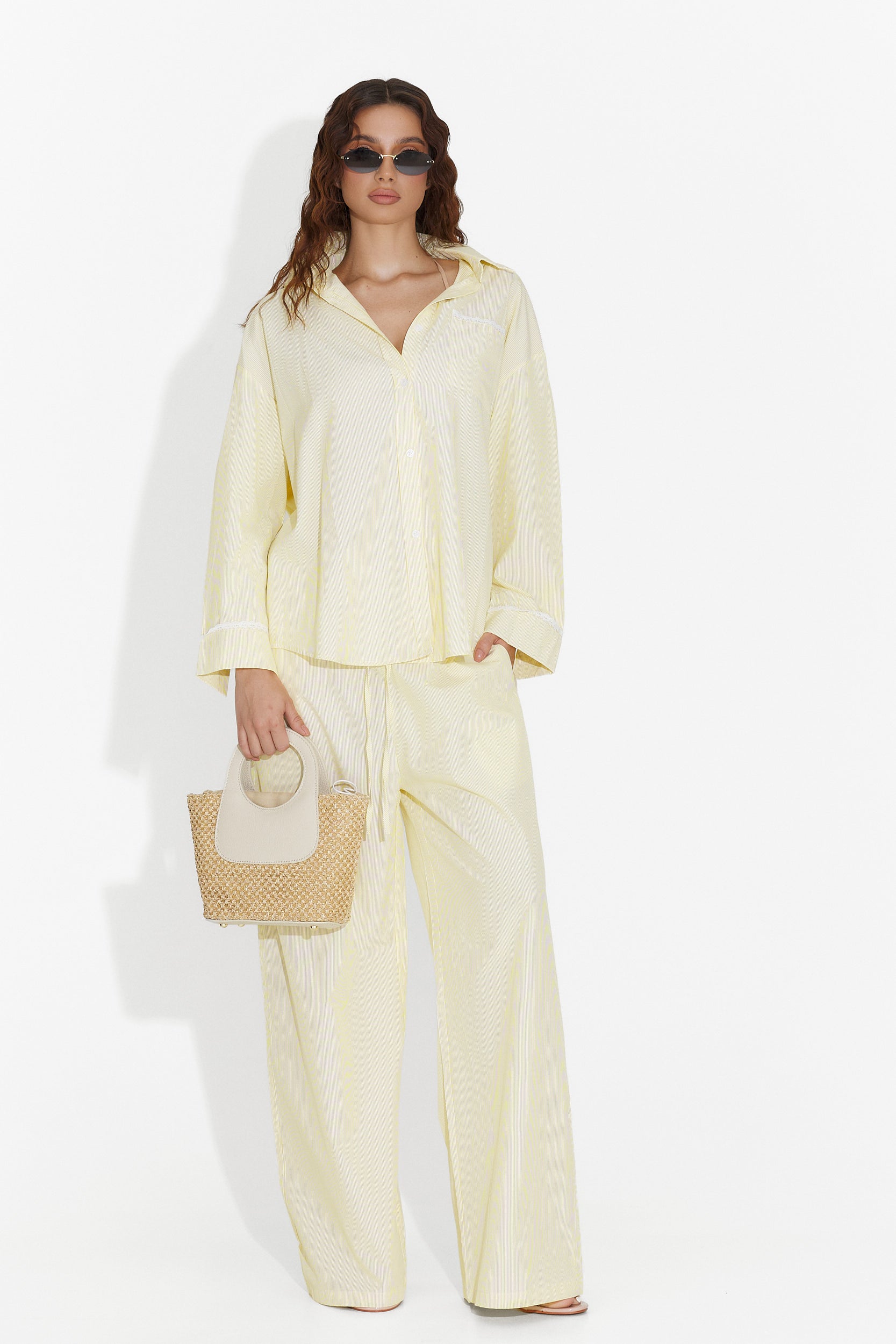 Compleu cu pantaloni galben Blopy Bogas