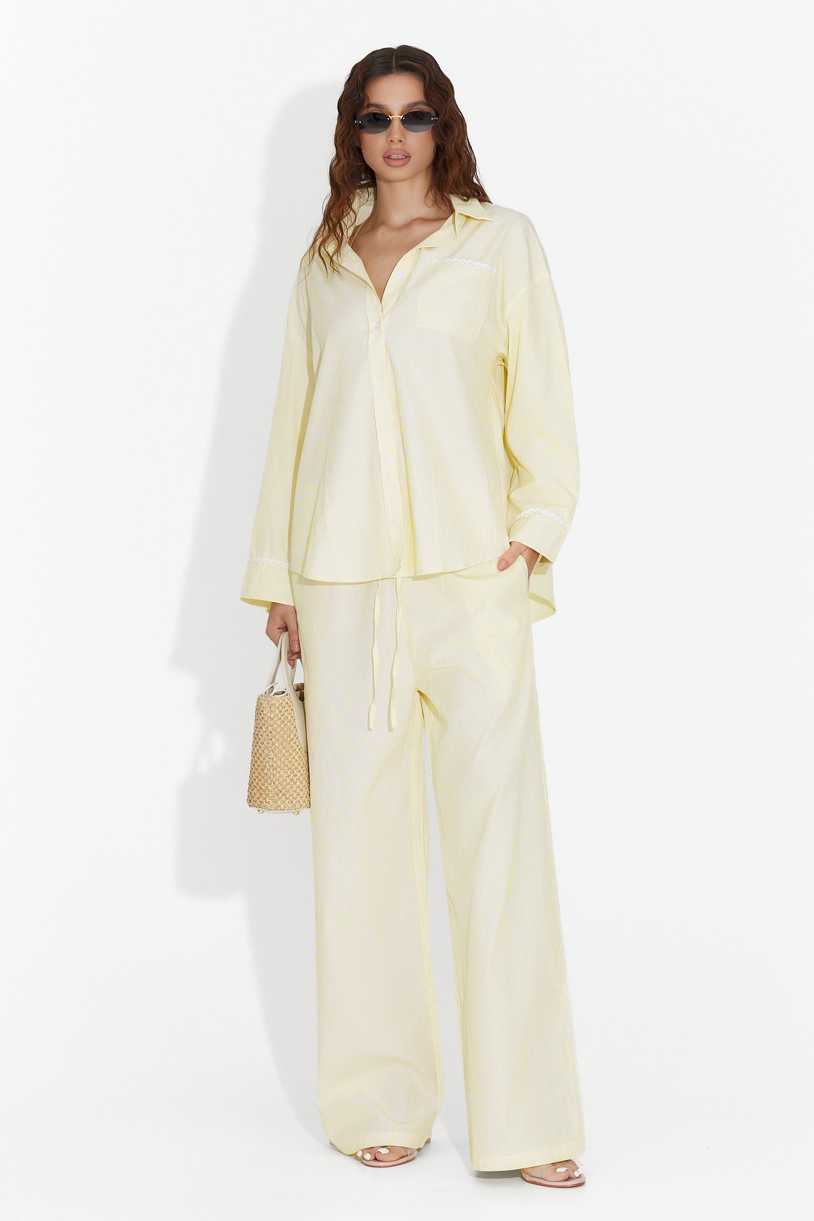 Compleu cu pantaloni galben Blopy Bogas