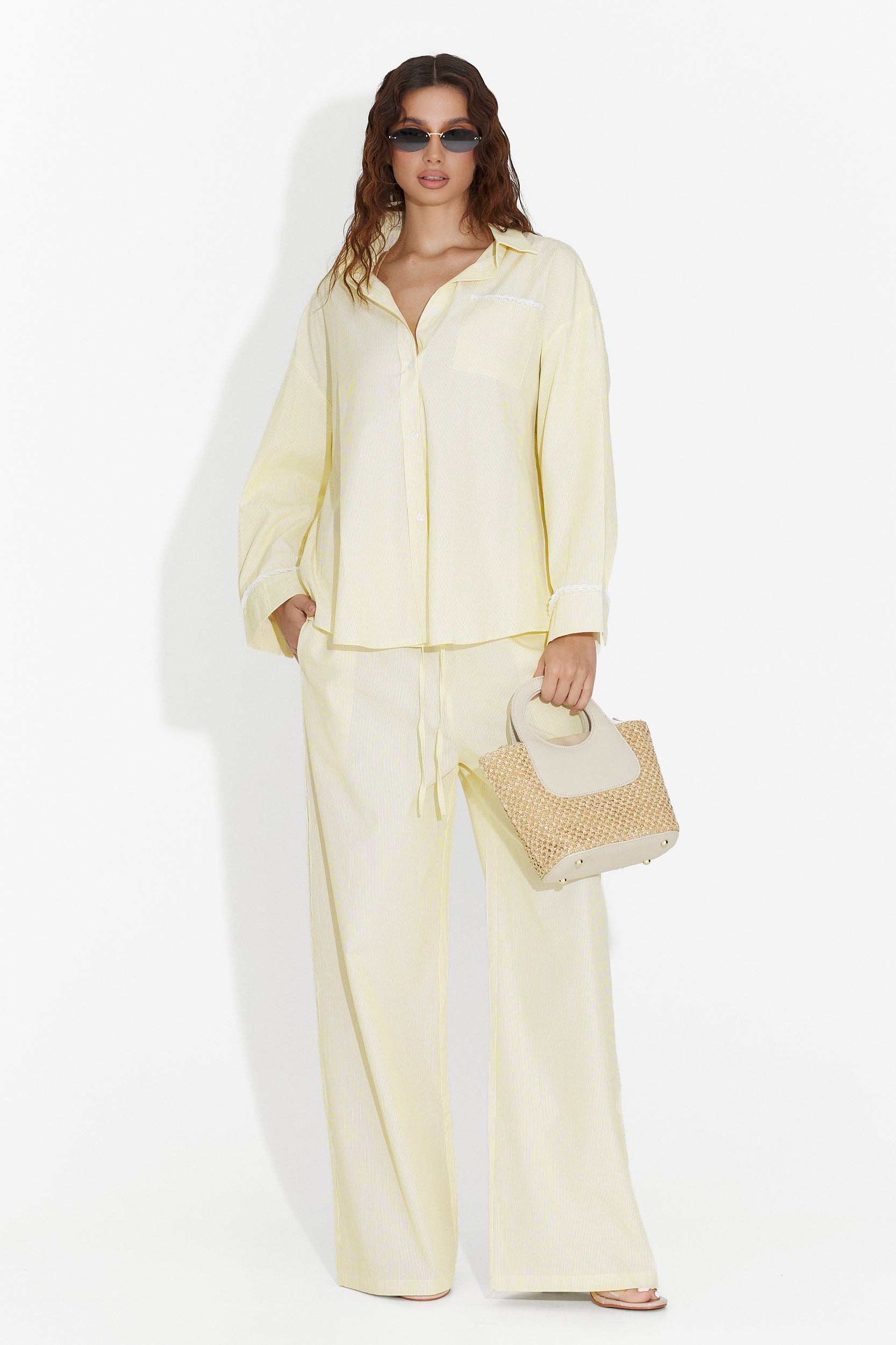 Compleu cu pantaloni galben Blopy Bogas