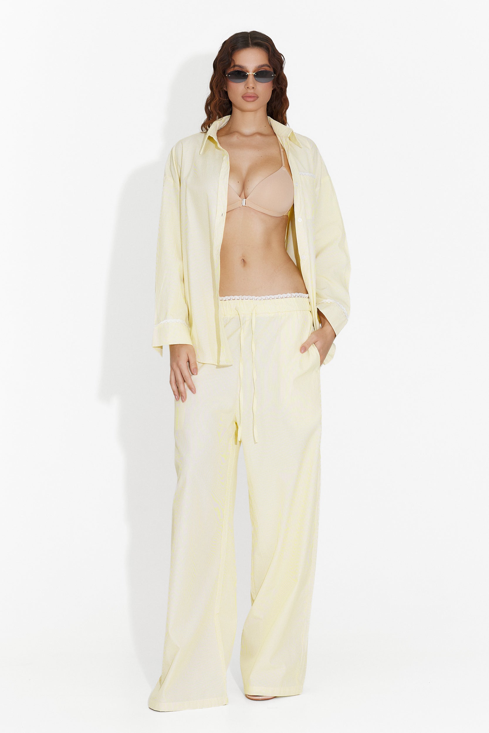 Compleu cu pantaloni galben Blopy Bogas