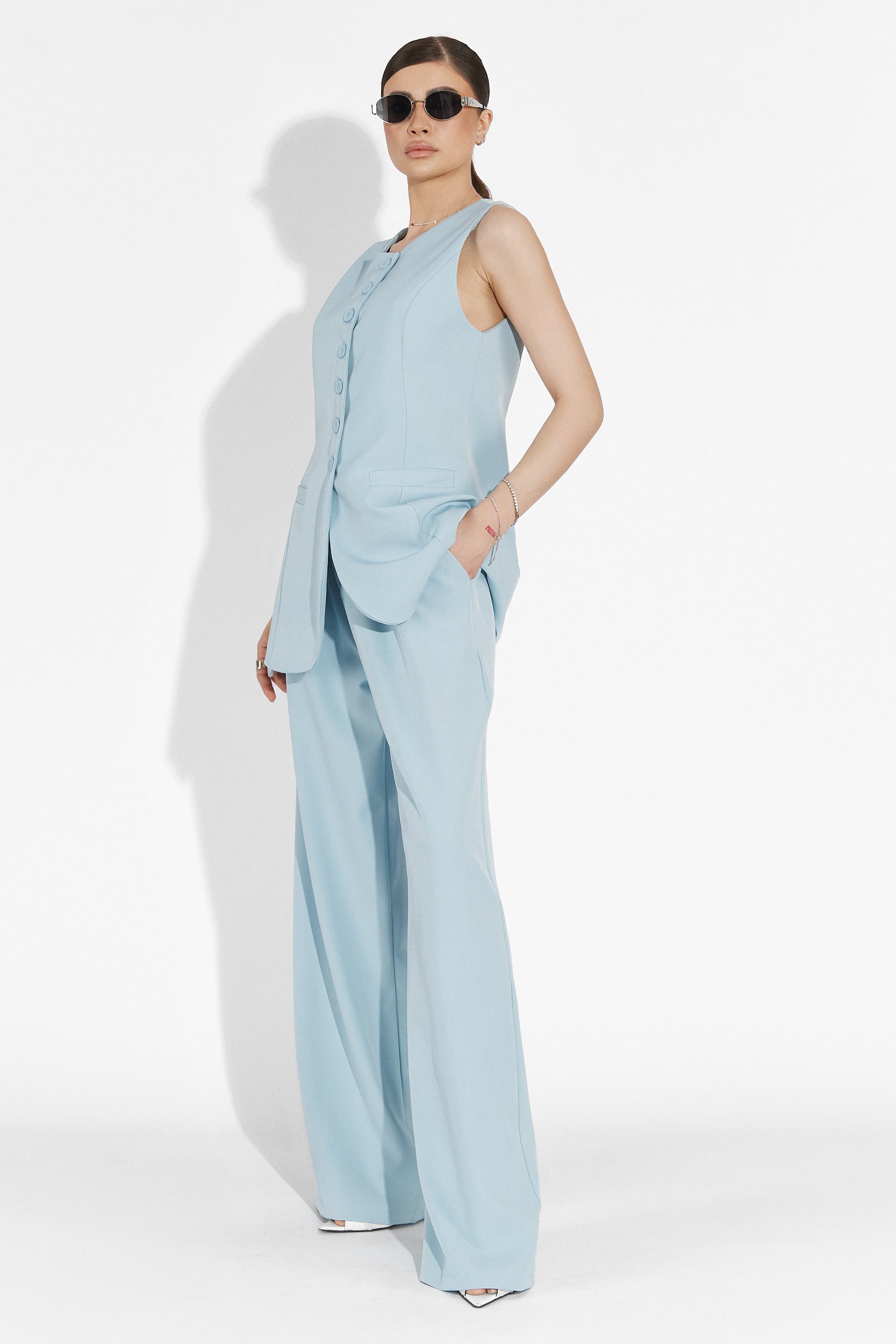 Compleu cu pantaloni lungi bleu Pepers Bogas