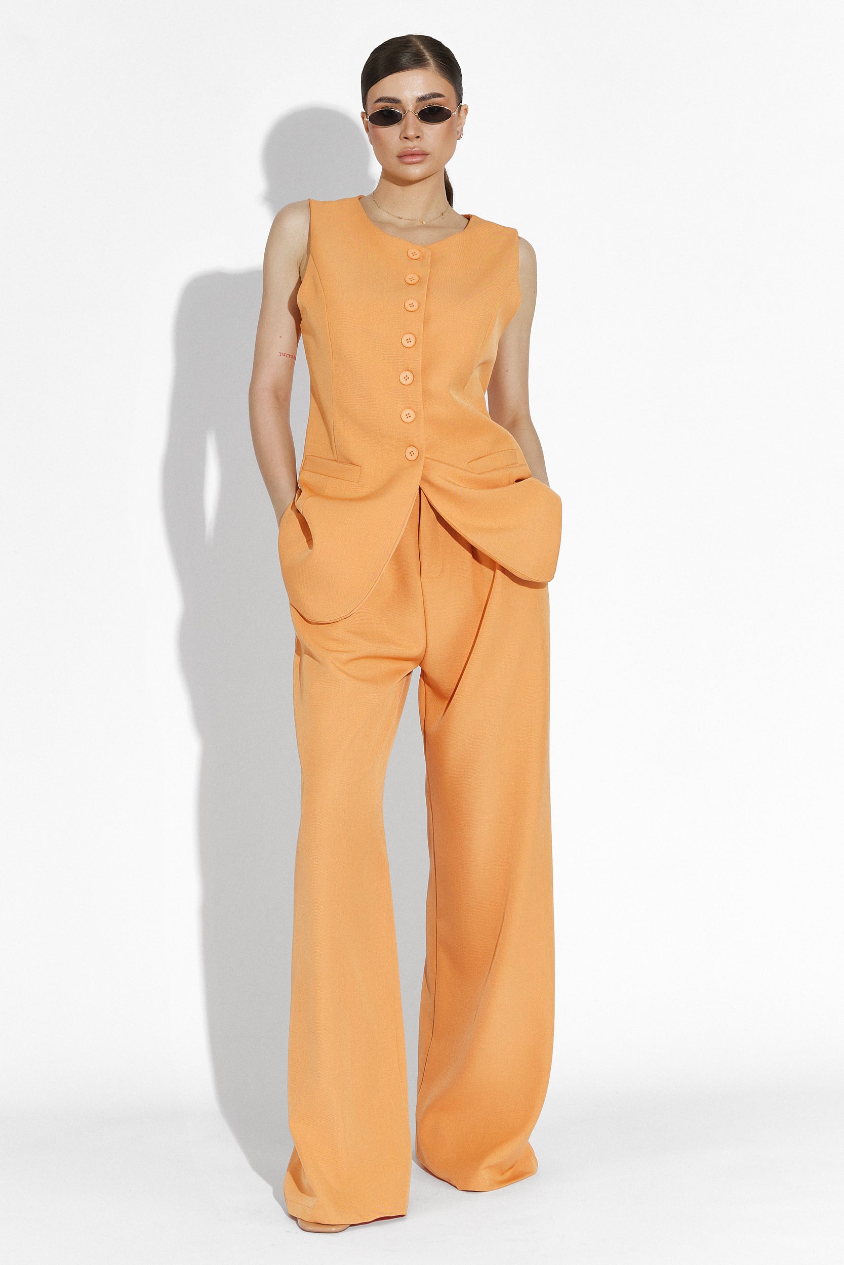 Pepers Bogas Set with Long Orange Trousers