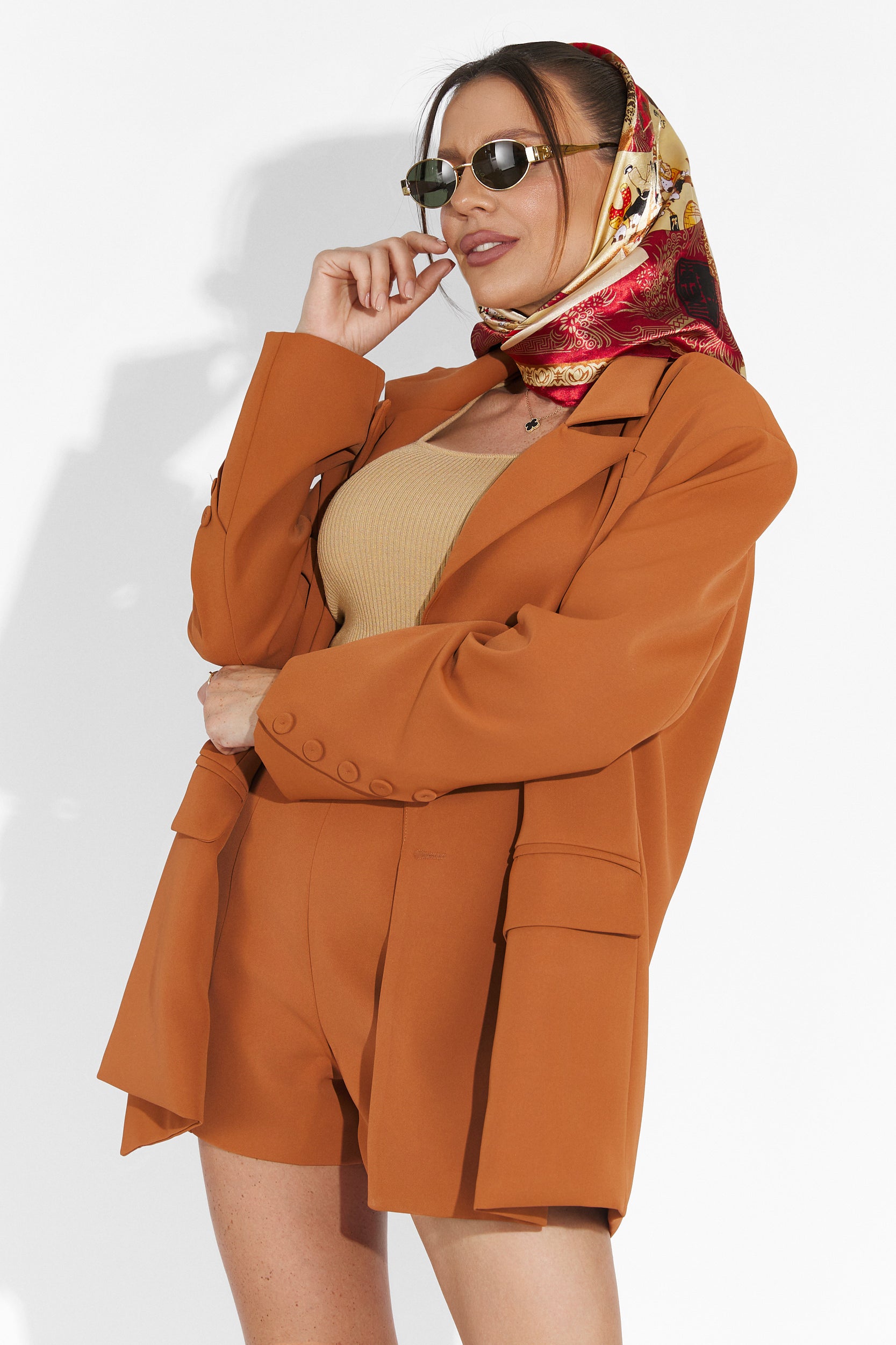 Smozy Bogas Brown Shorts Set