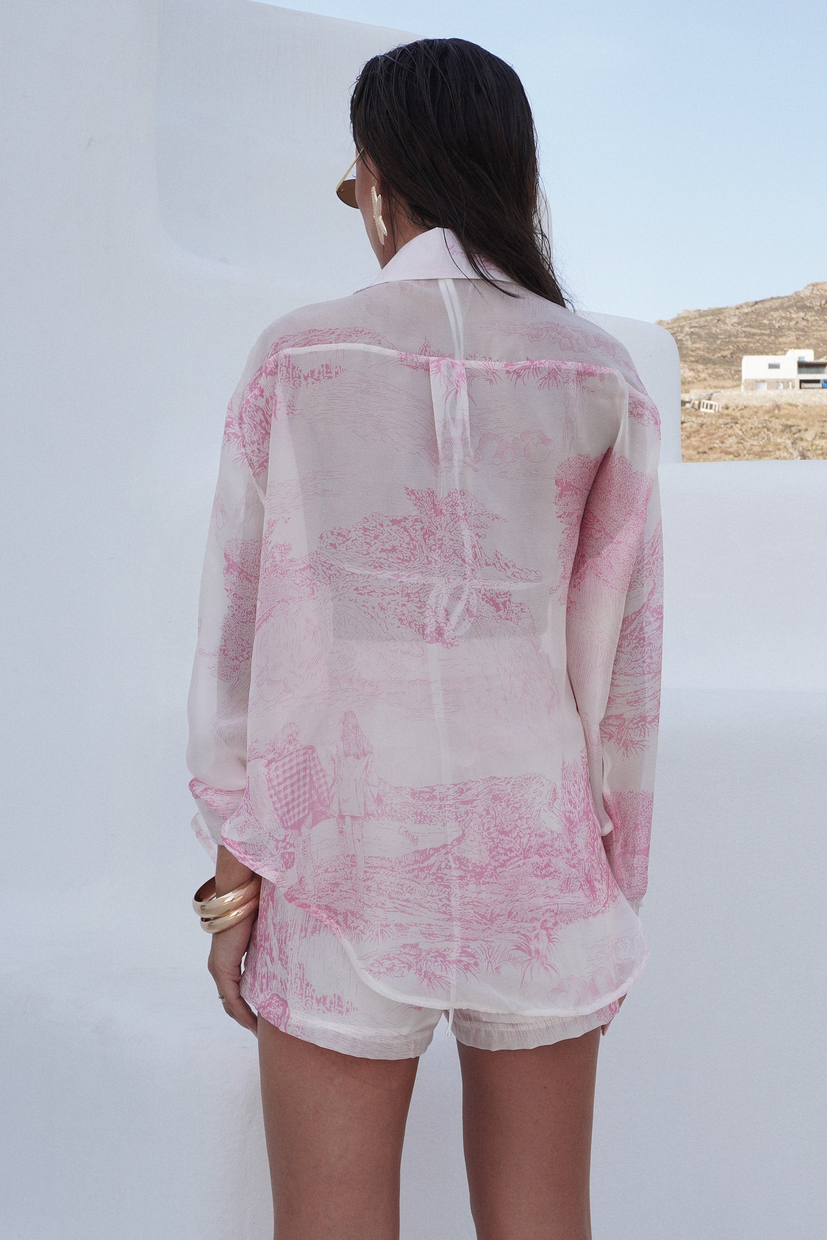 Compleu cu pantaloni scurti roz Flible Bogas