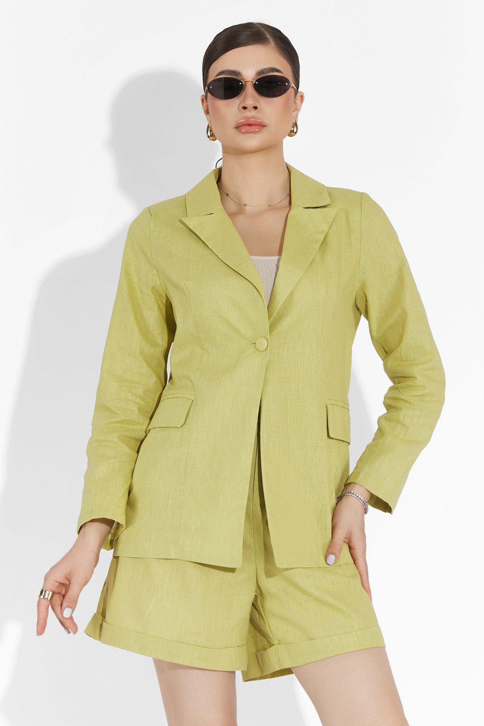 Dodle Bogas Lime Green Shorts Set