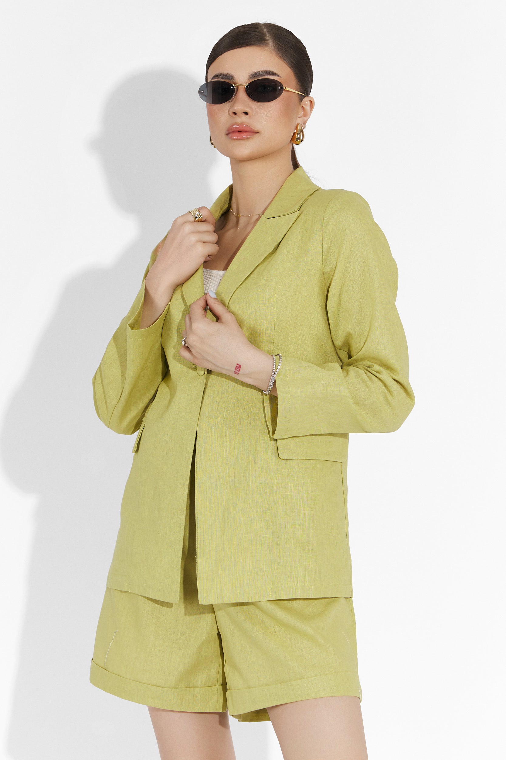 Dodle Bogas Lime Green Shorts Set