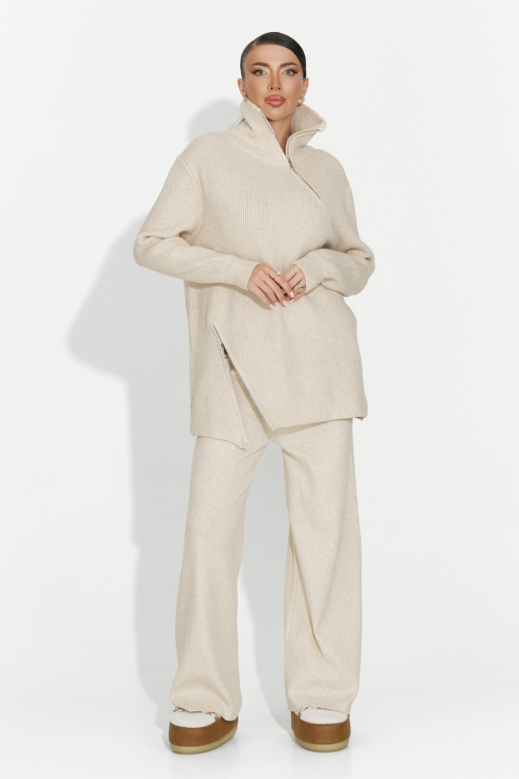 Beige casual women's suit Arliena Bogas