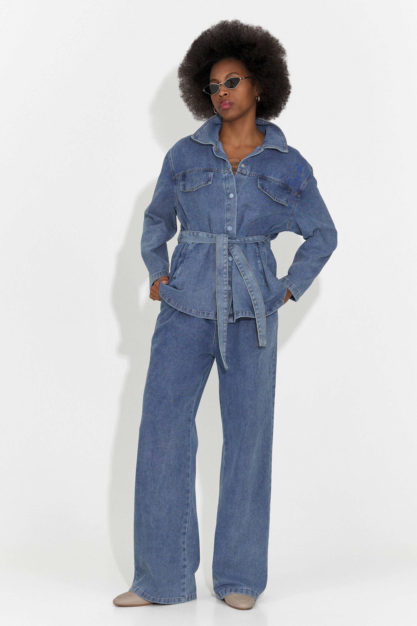 Compleu dama casual bleu Isabele Bogas