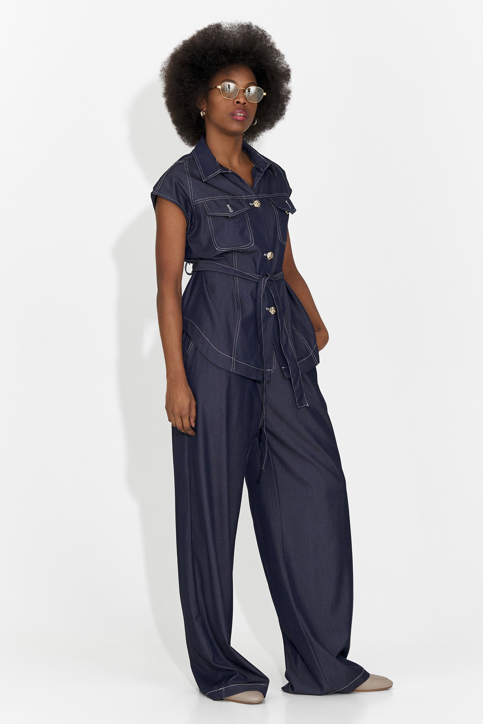 Compleu dama casual bleumarin Enolia Bogas