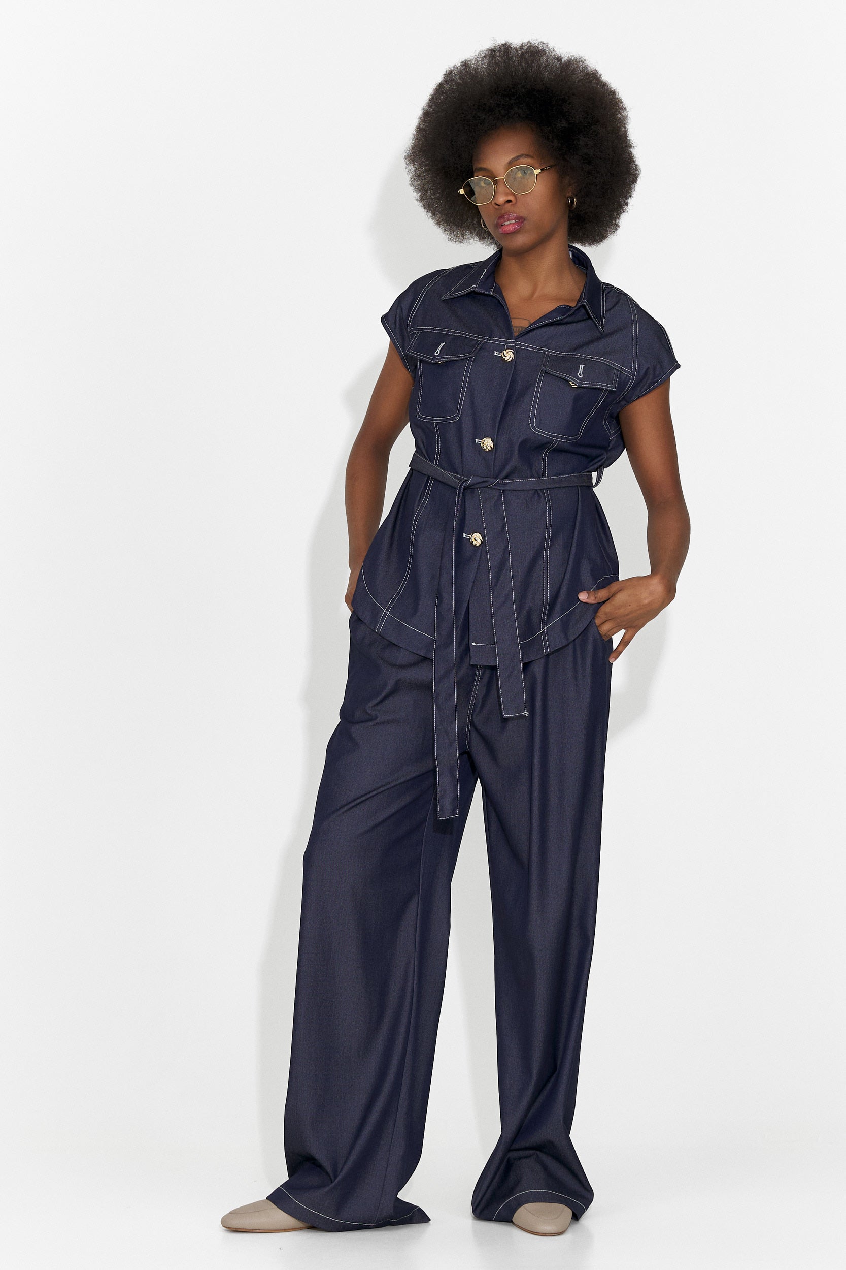 Compleu dama casual bleumarin Enolia Bogas