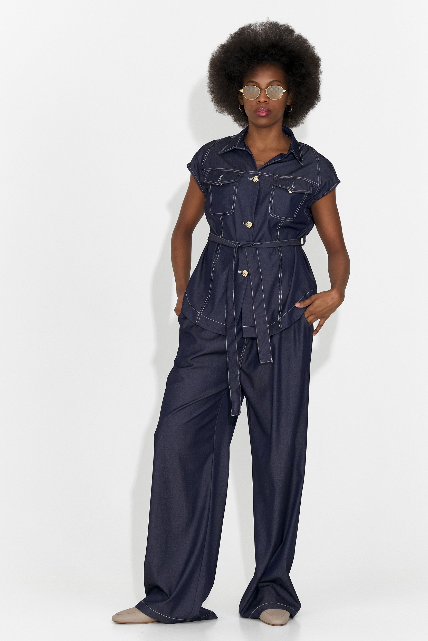 Compleu dama casual bleumarin Enolia Bogas