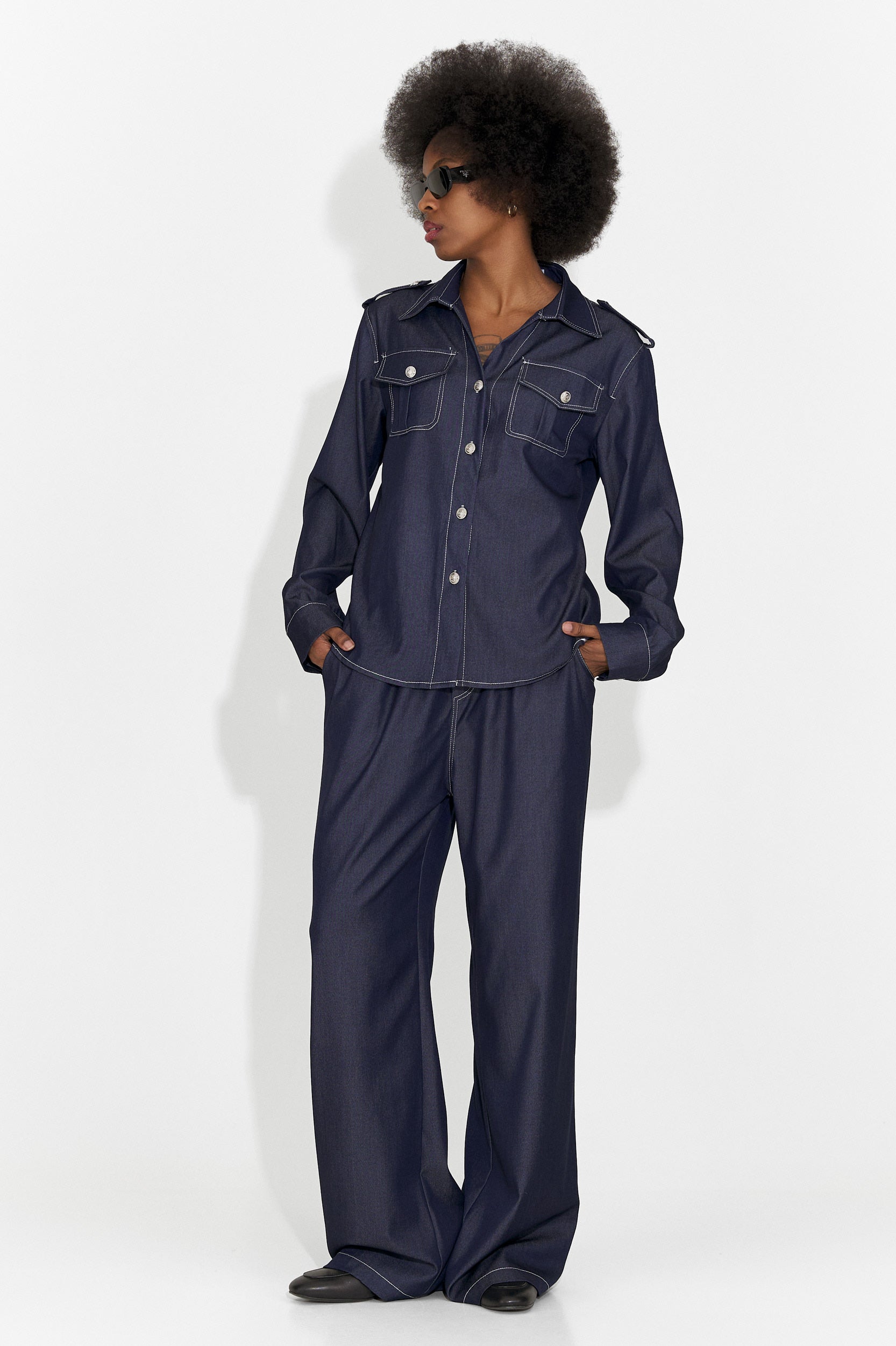 Compleu dama casual bleumarin Vertija Bogas