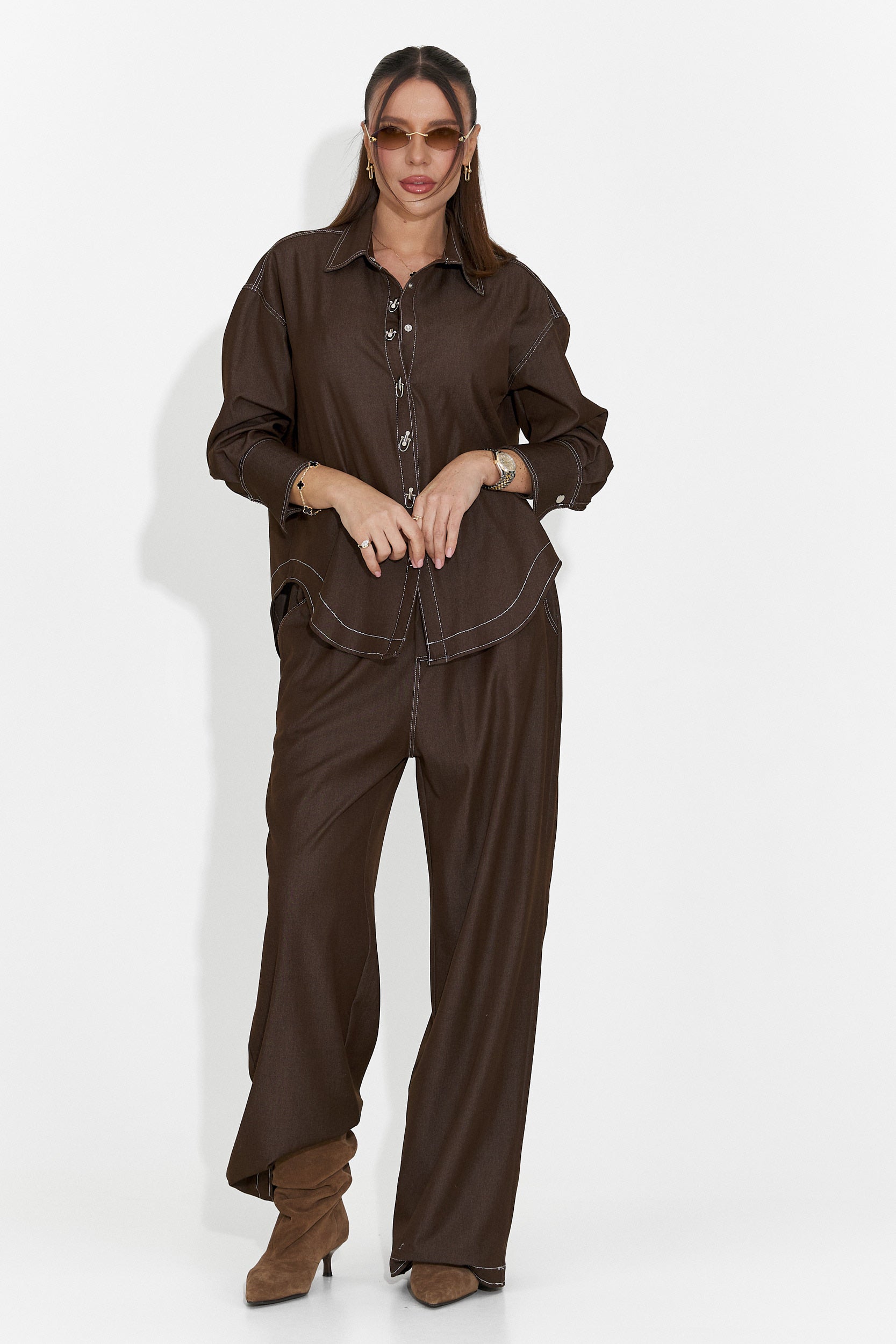 Compleu dama casual maro Elisio Bogas