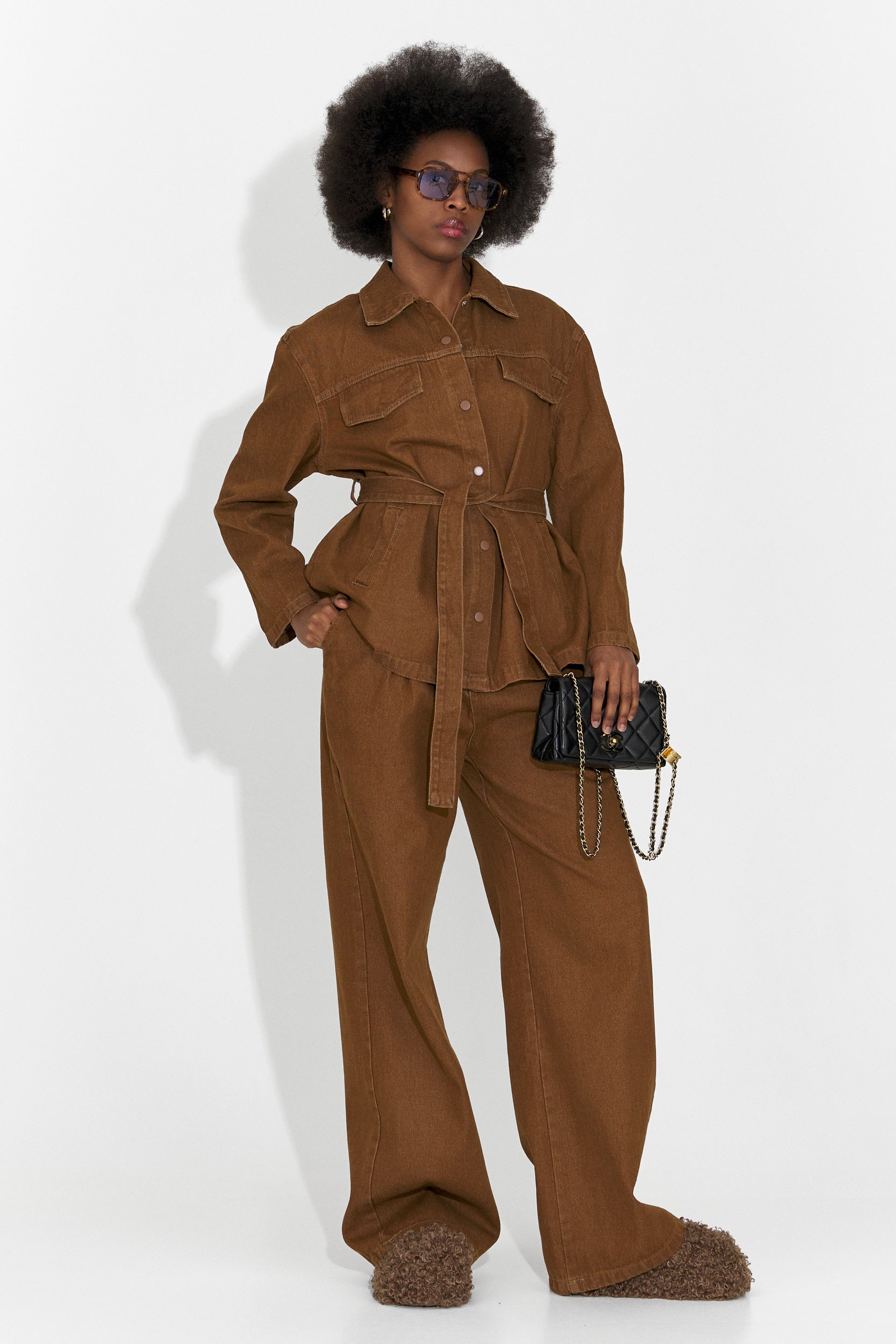 Compleu dama casual maro Isabele Bogas