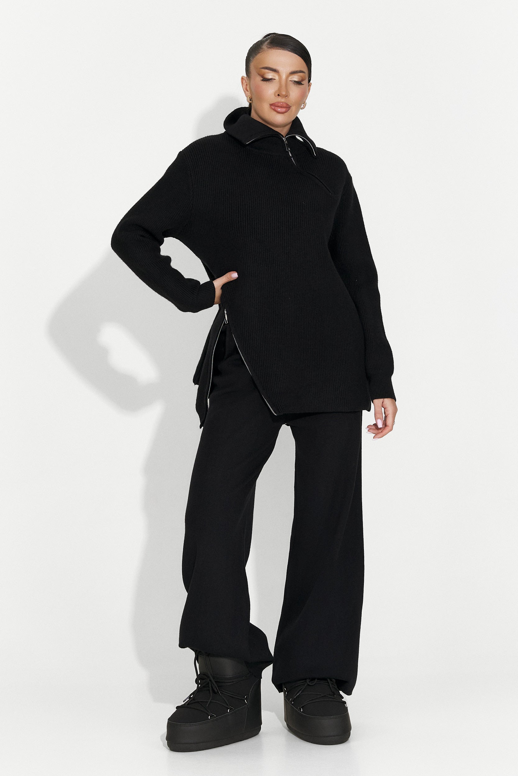 Women's casual black set Arliena Bogas