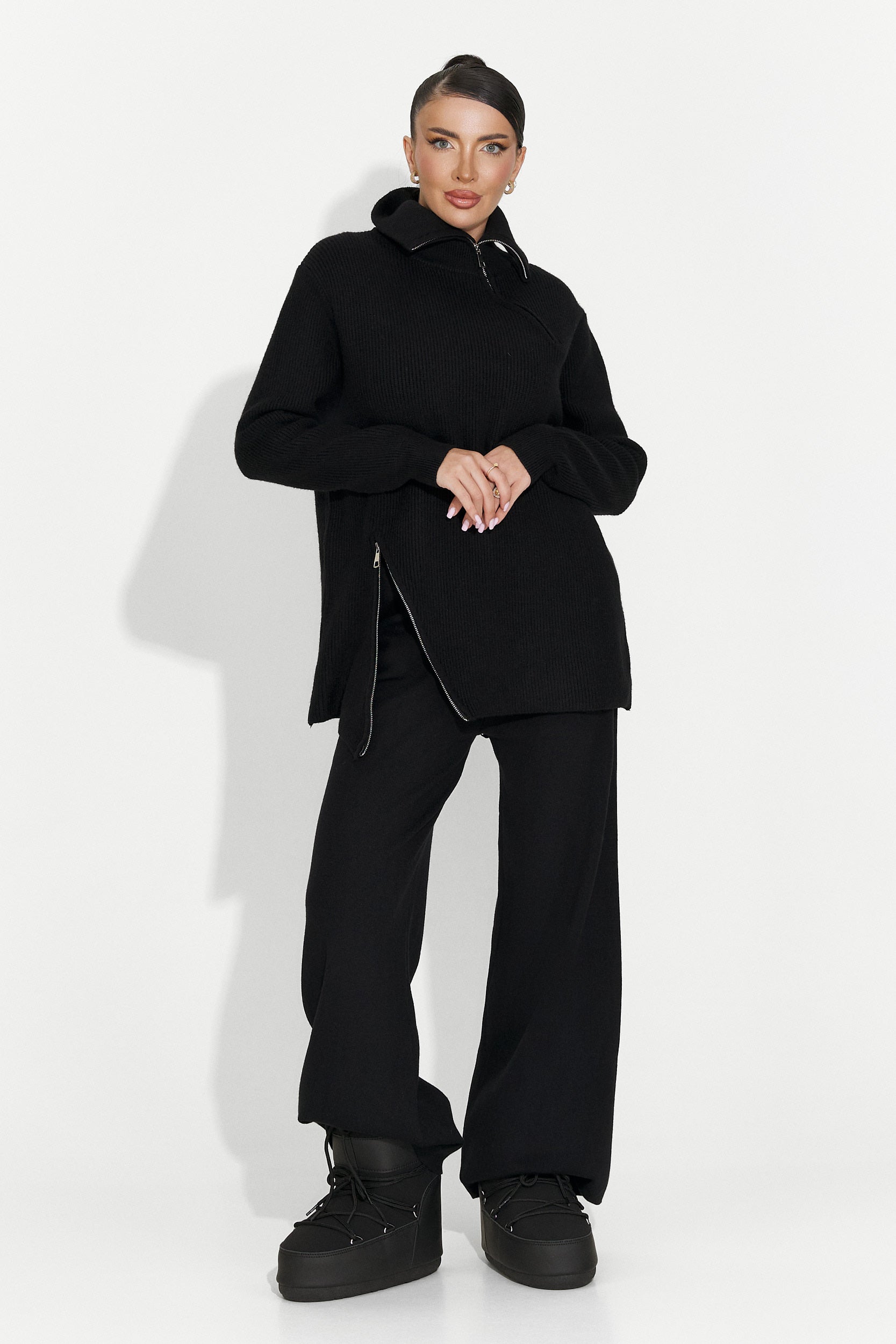 Women's casual black set Arliena Bogas