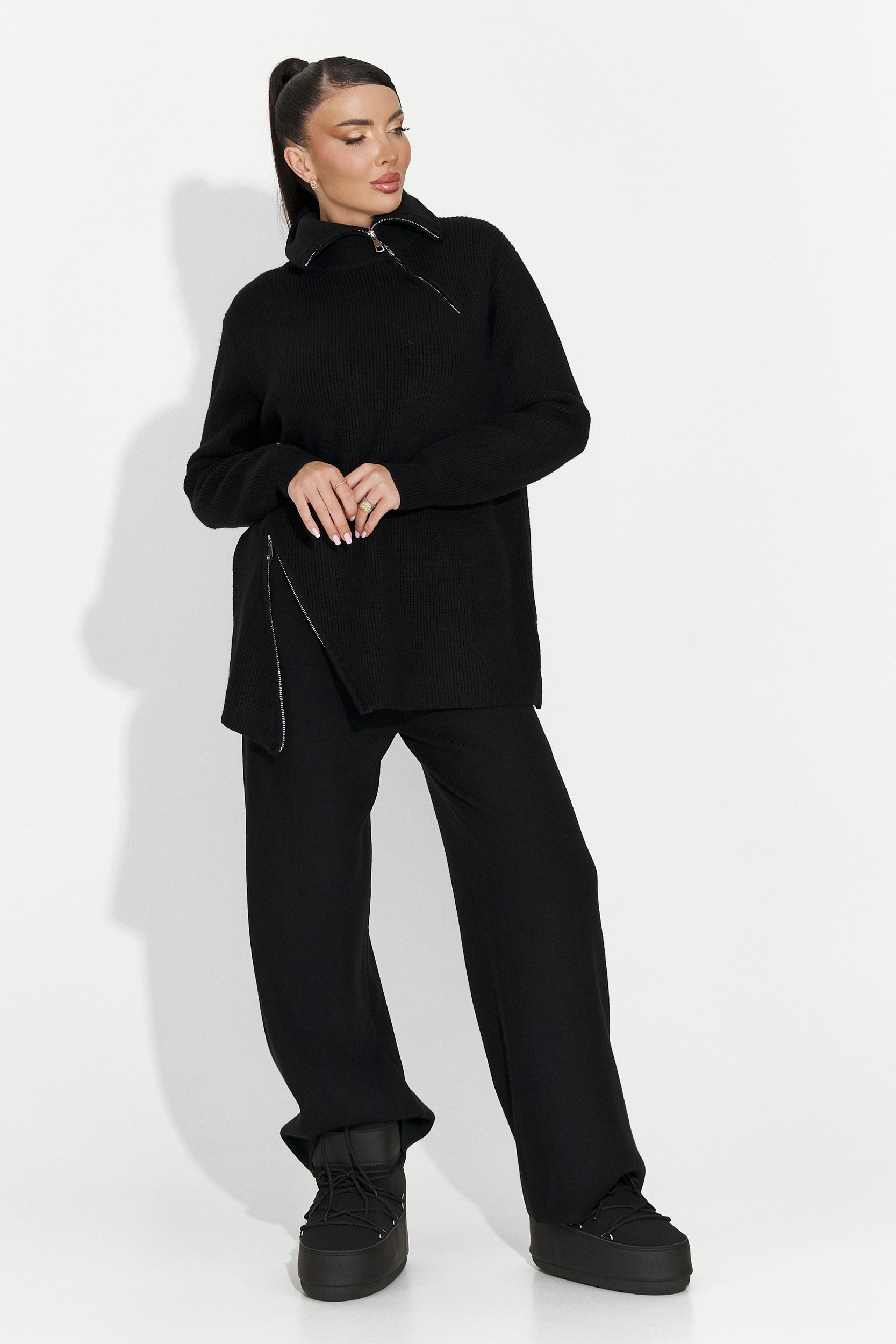 Women's casual black set Arliena Bogas