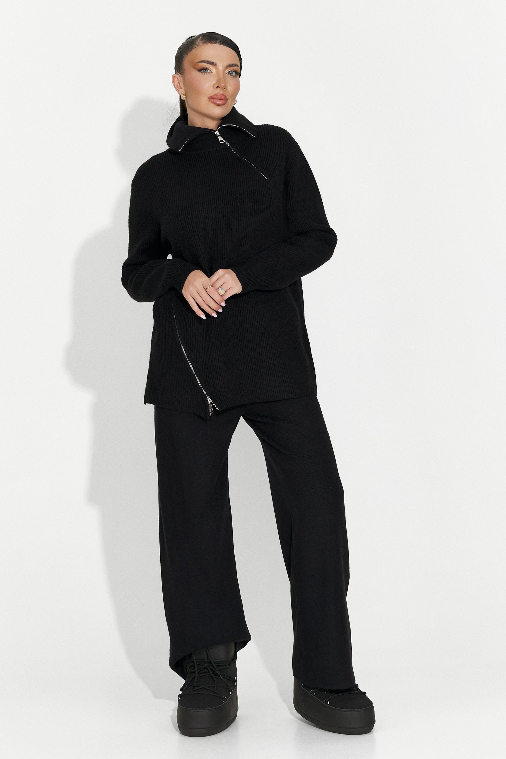 Women's casual black set Arliena Bogas