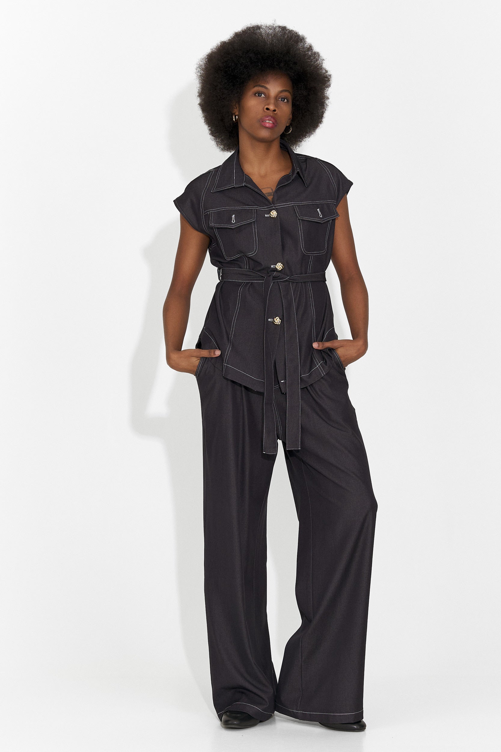 Compleu dama casual negru Enolia Bogas