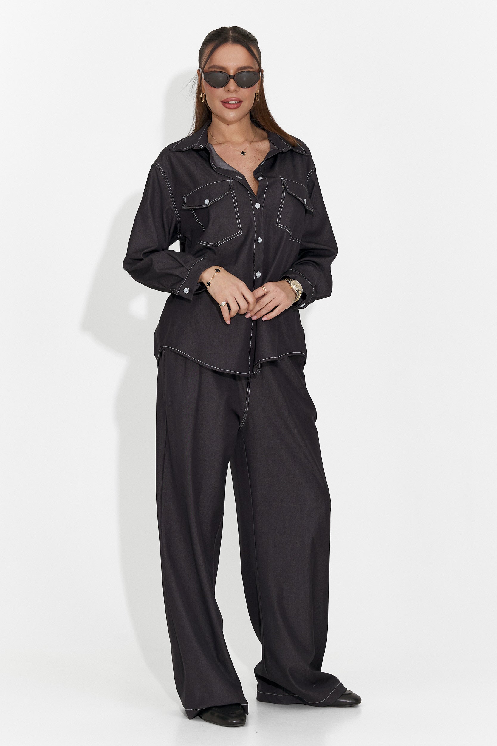 Compleu dama casual negru Zunaira Bogas