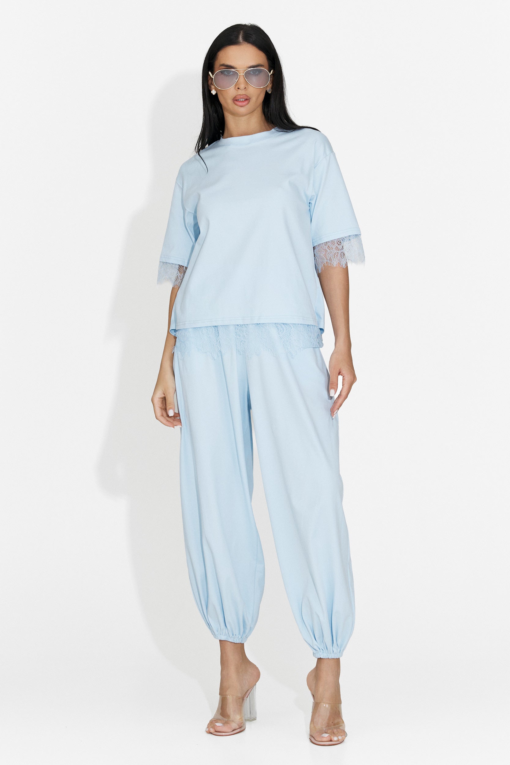 Compleu dama cu pantaloni bleu Maila Bogas