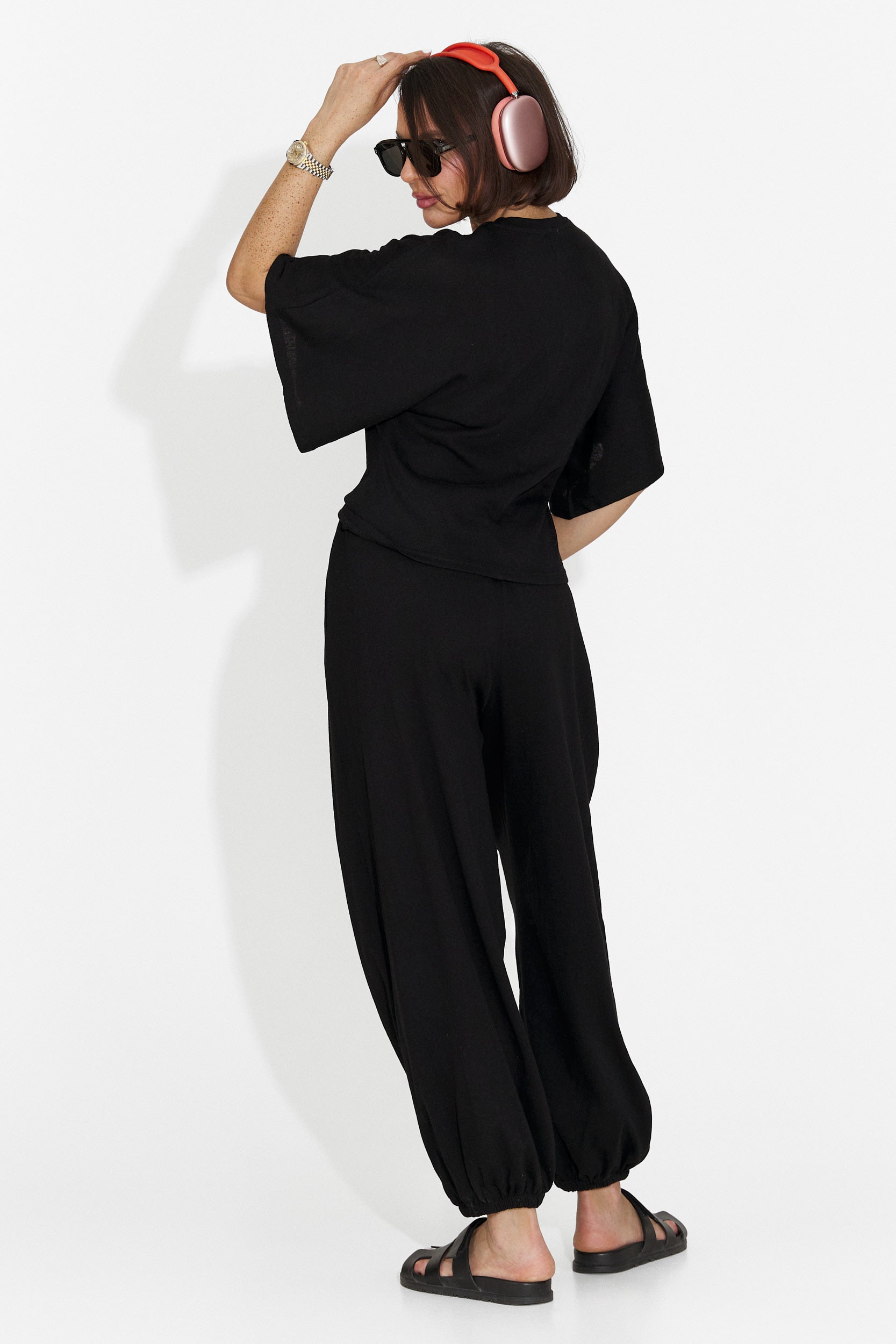 Compleu dama cu pantaloni negru Bedya Bogas
