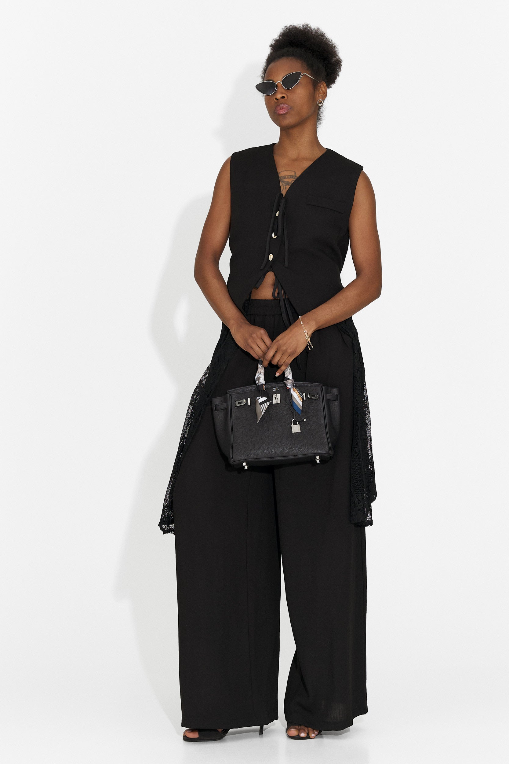 Compleu dama cu pantaloni negru Gladiola Bogas