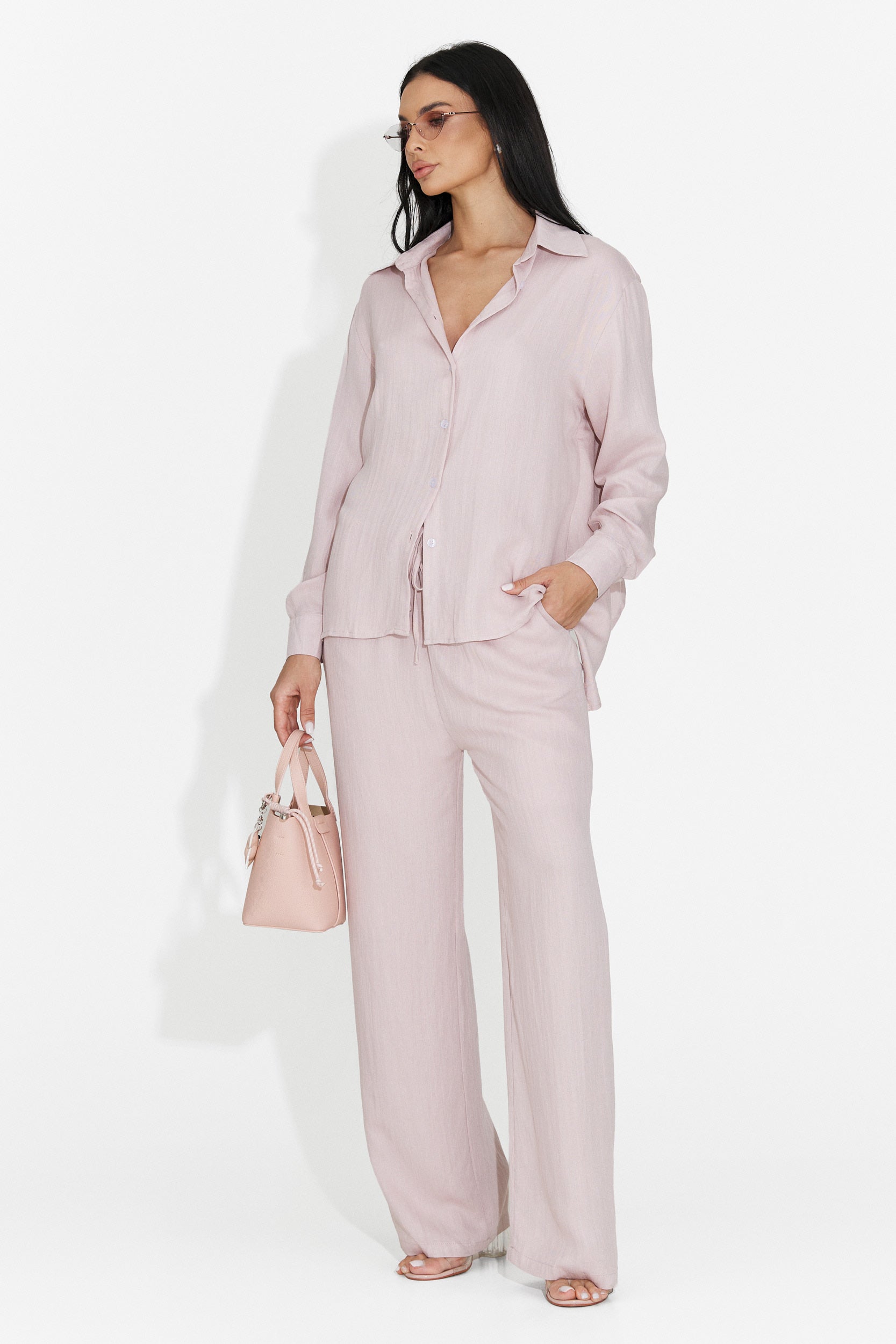 Compleu dama cu pantaloni roz Wyat Bogas