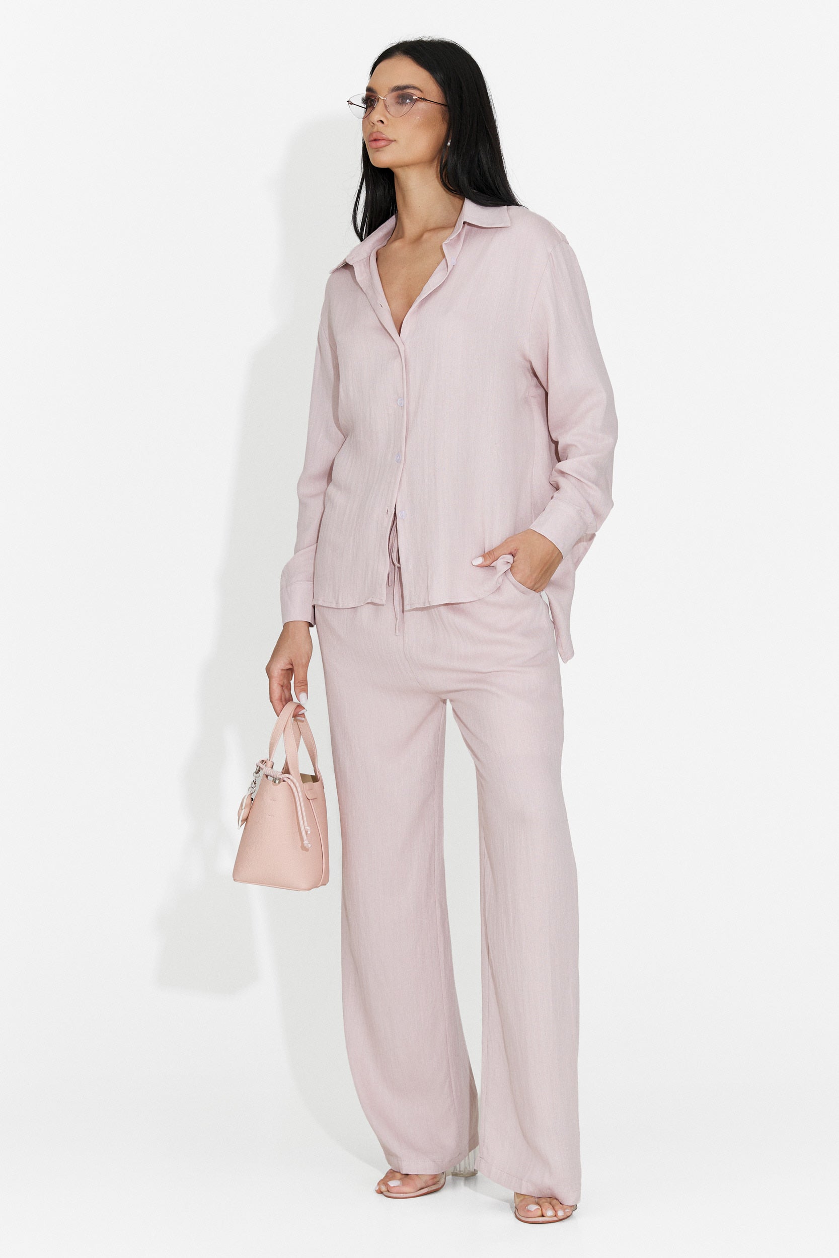Compleu dama cu pantaloni roz Wyat Bogas