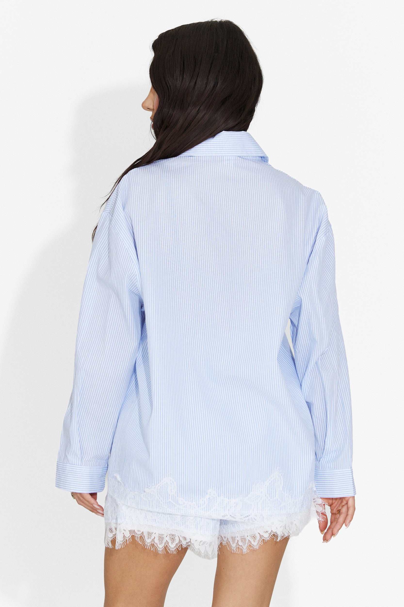 Compleu dama cu pantaloni scurti bleu Marigold Bogas