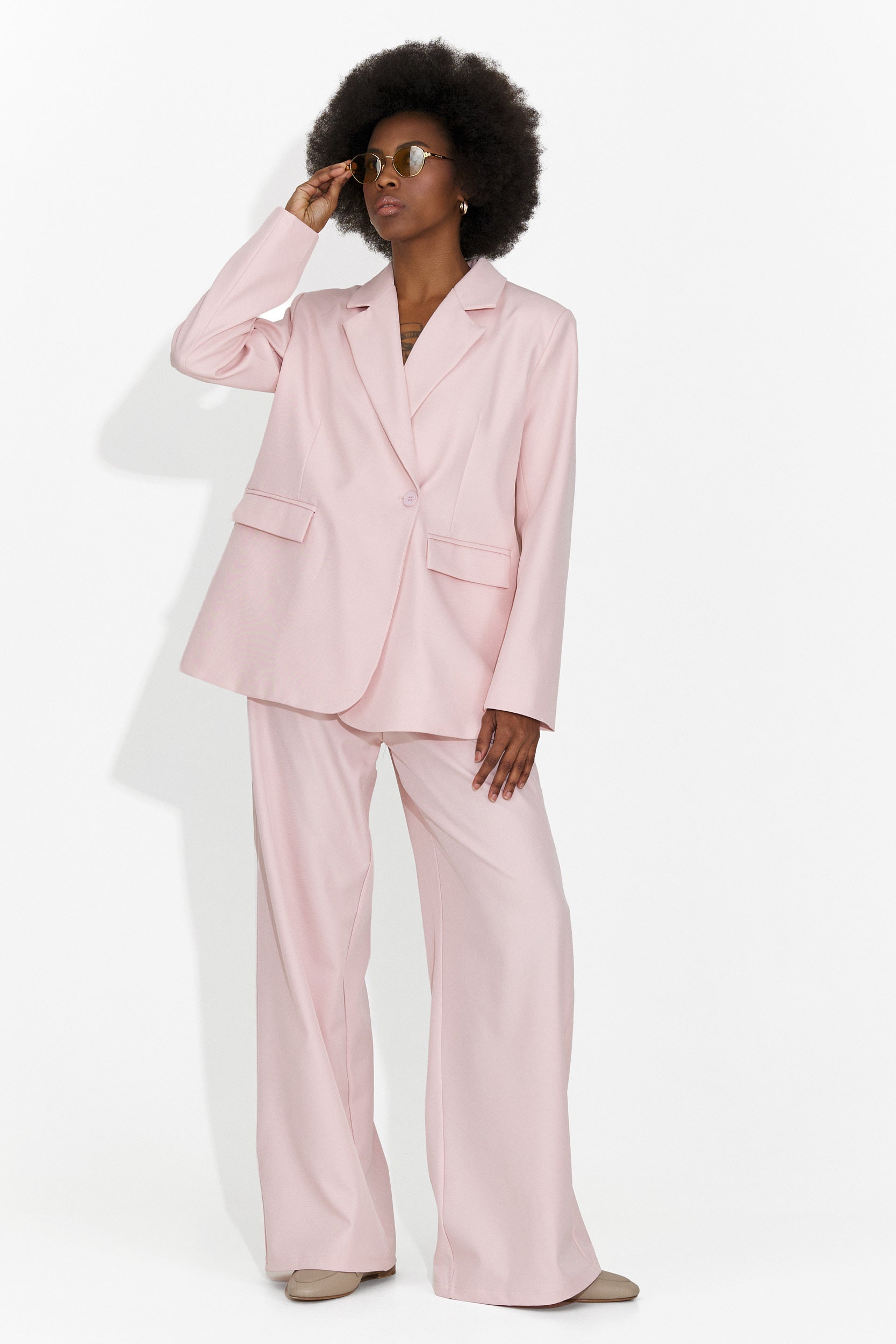Compleu dama elegant roz Timelia Bogas