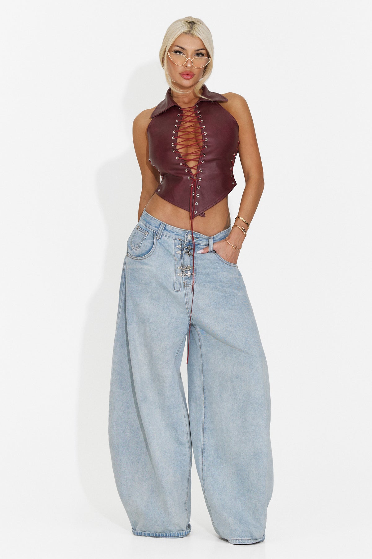 Corset casual Burgundy Crolilela Bogas