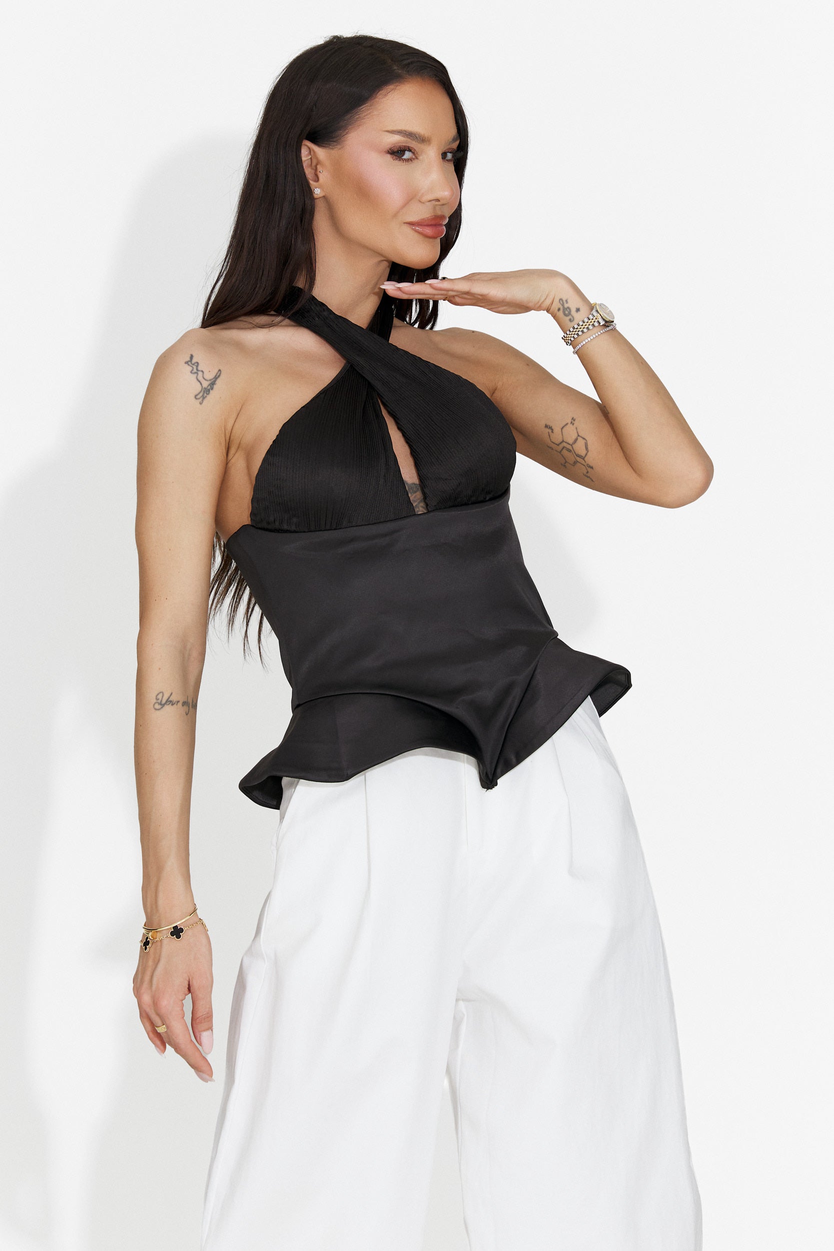 Corset dama elegant negru Gentalia Bogas