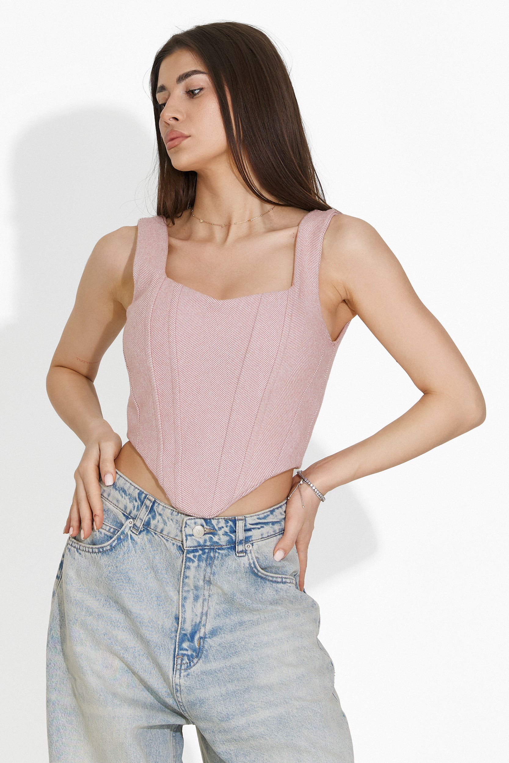 Elegant Pink Hershel Bogas Women's Corset