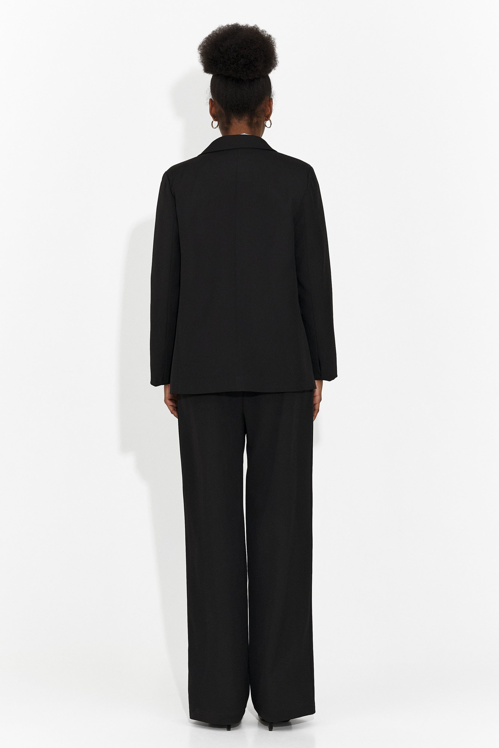 Costum 4 piese pantaloni + vesta + sacou + cravata negru Meldor
