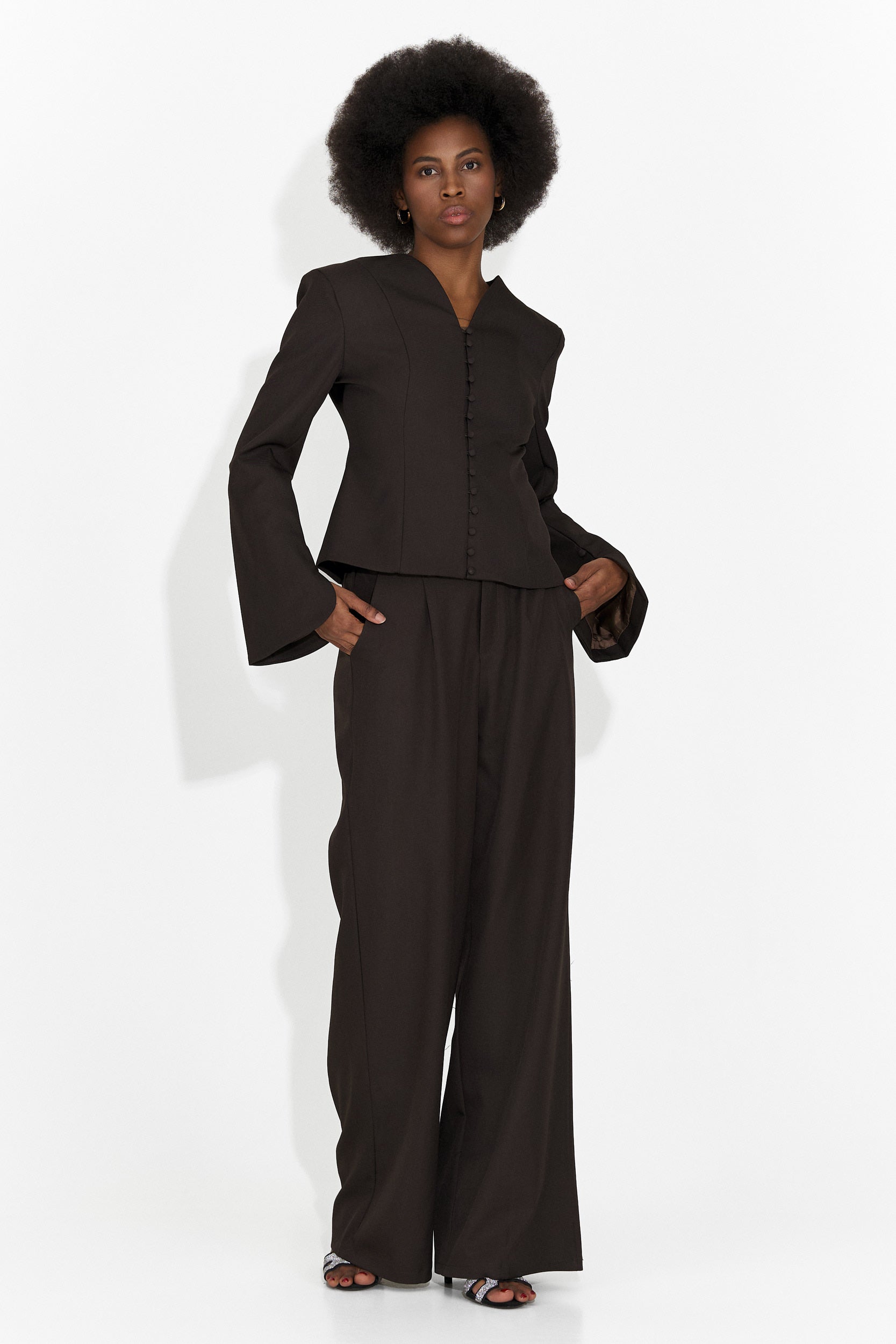 Costum cu pantaloni elegant negru Jayne Bogas