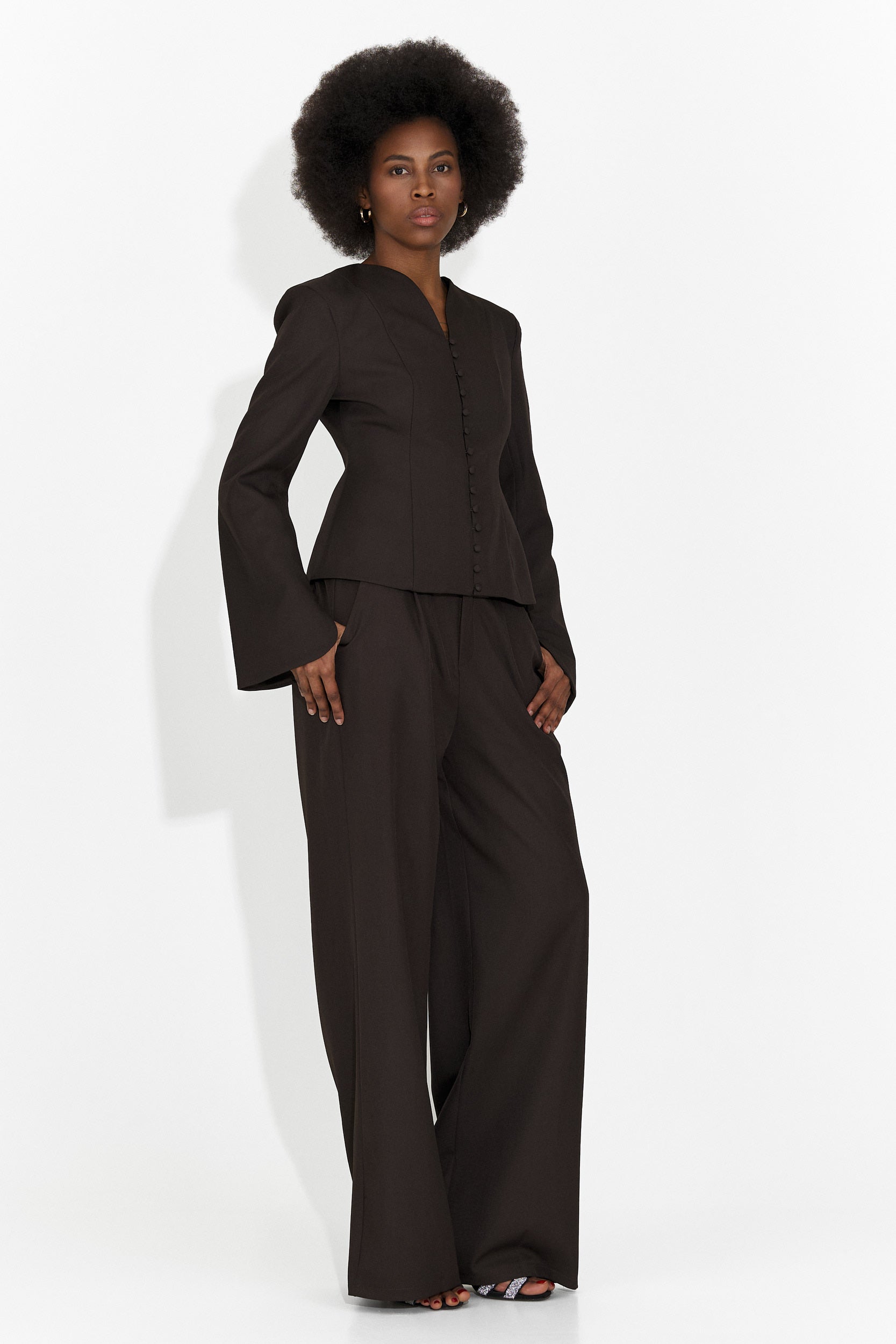 Costum cu pantaloni elegant negru Jayne Bogas