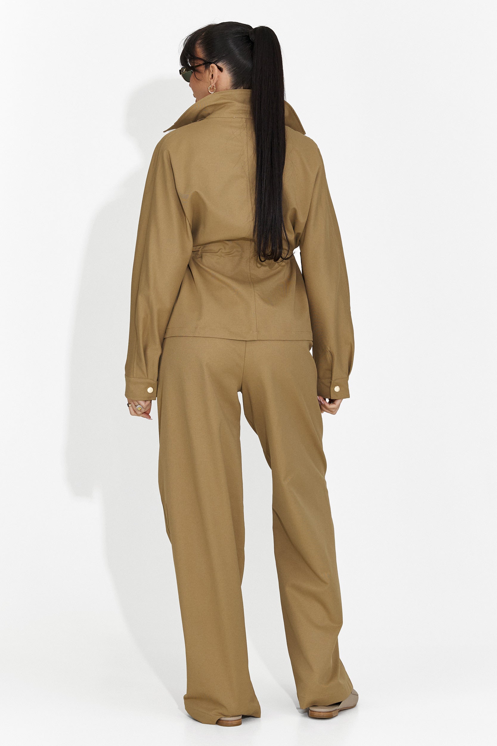 Costum dama elegant maro Elenya Bogas