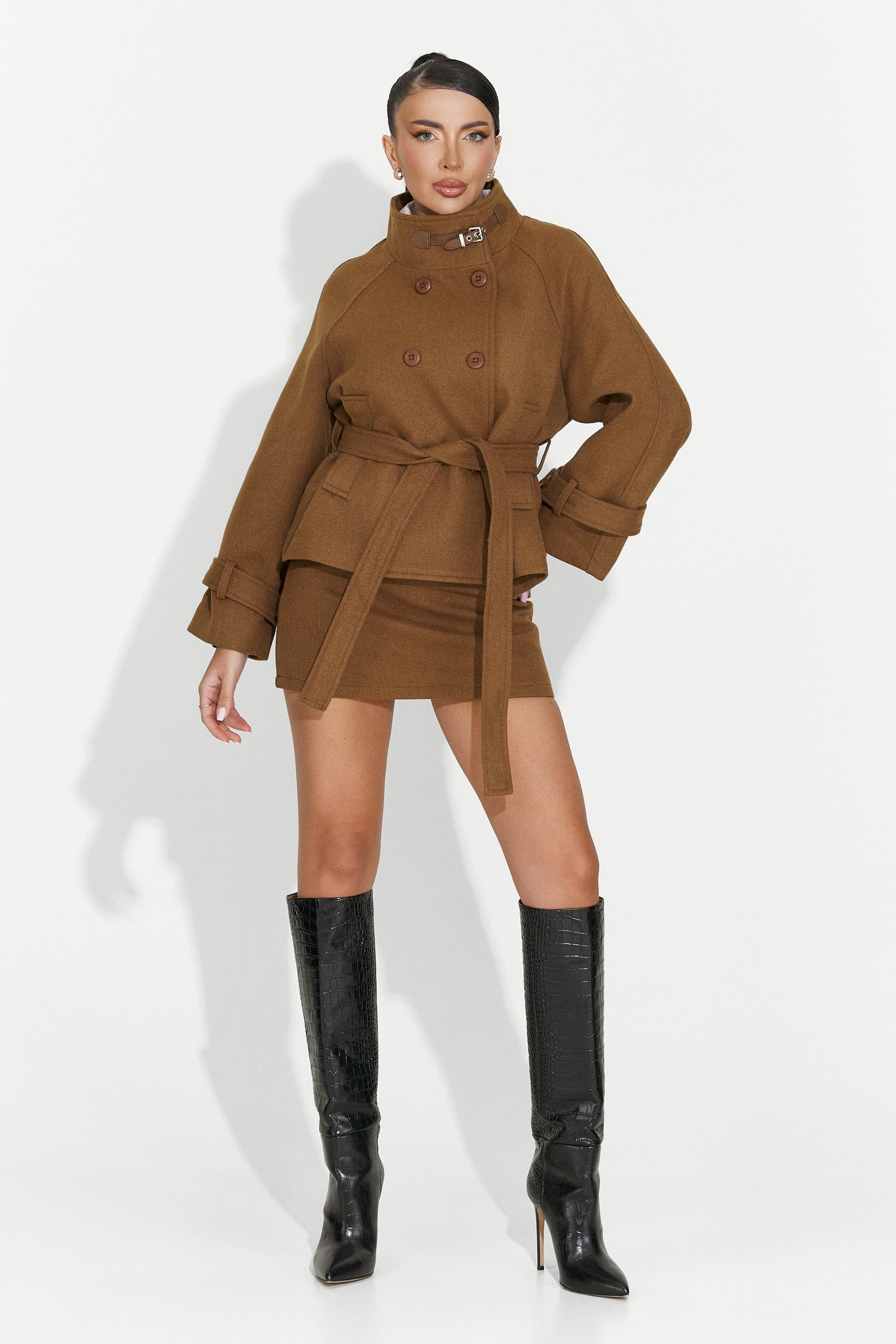 Women's suit jacket + brown skirt Ulmira Bogas