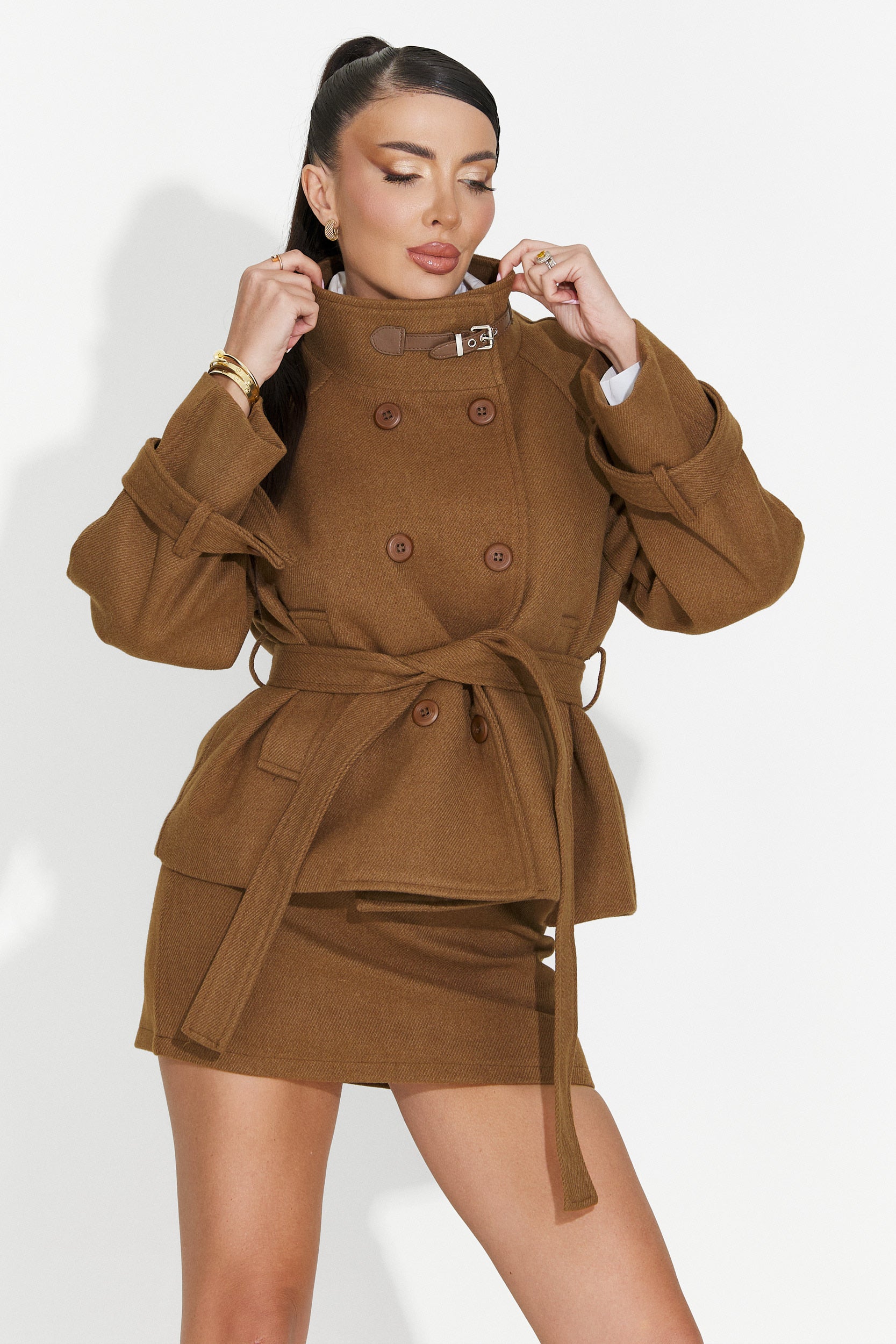 Women's suit jacket + brown skirt Ulmira Bogas