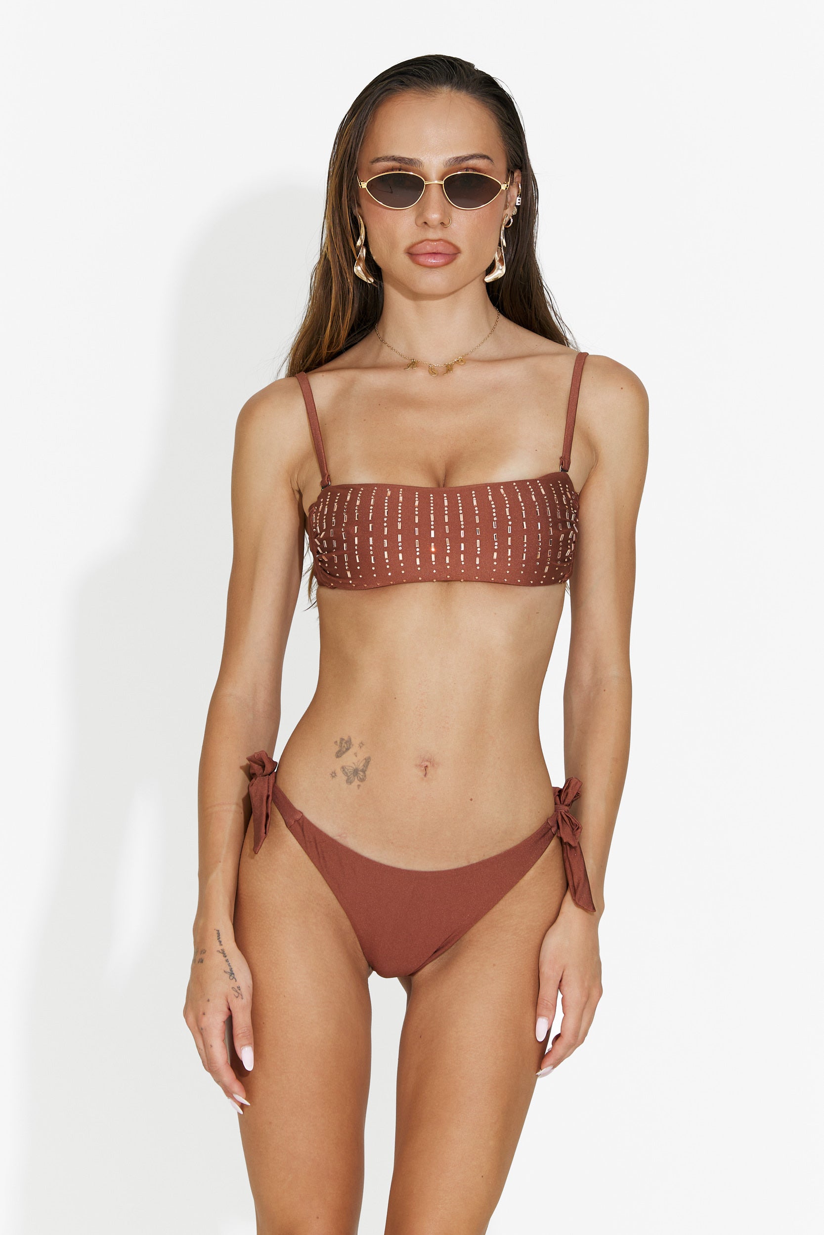 Costum de baie 2 piese maro Zoltans Bogas
