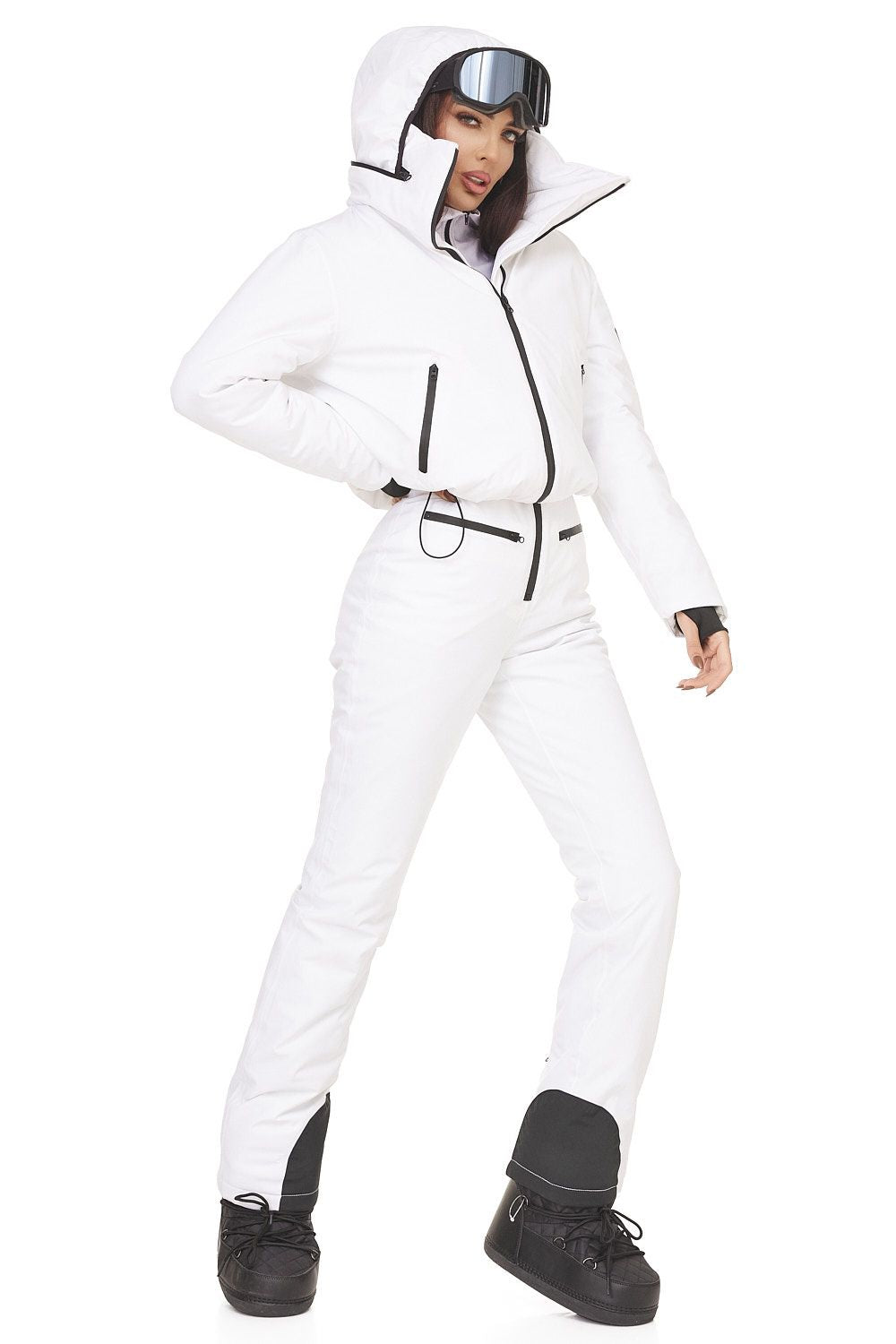 Reasia Bogas White Casual Ski Suit
